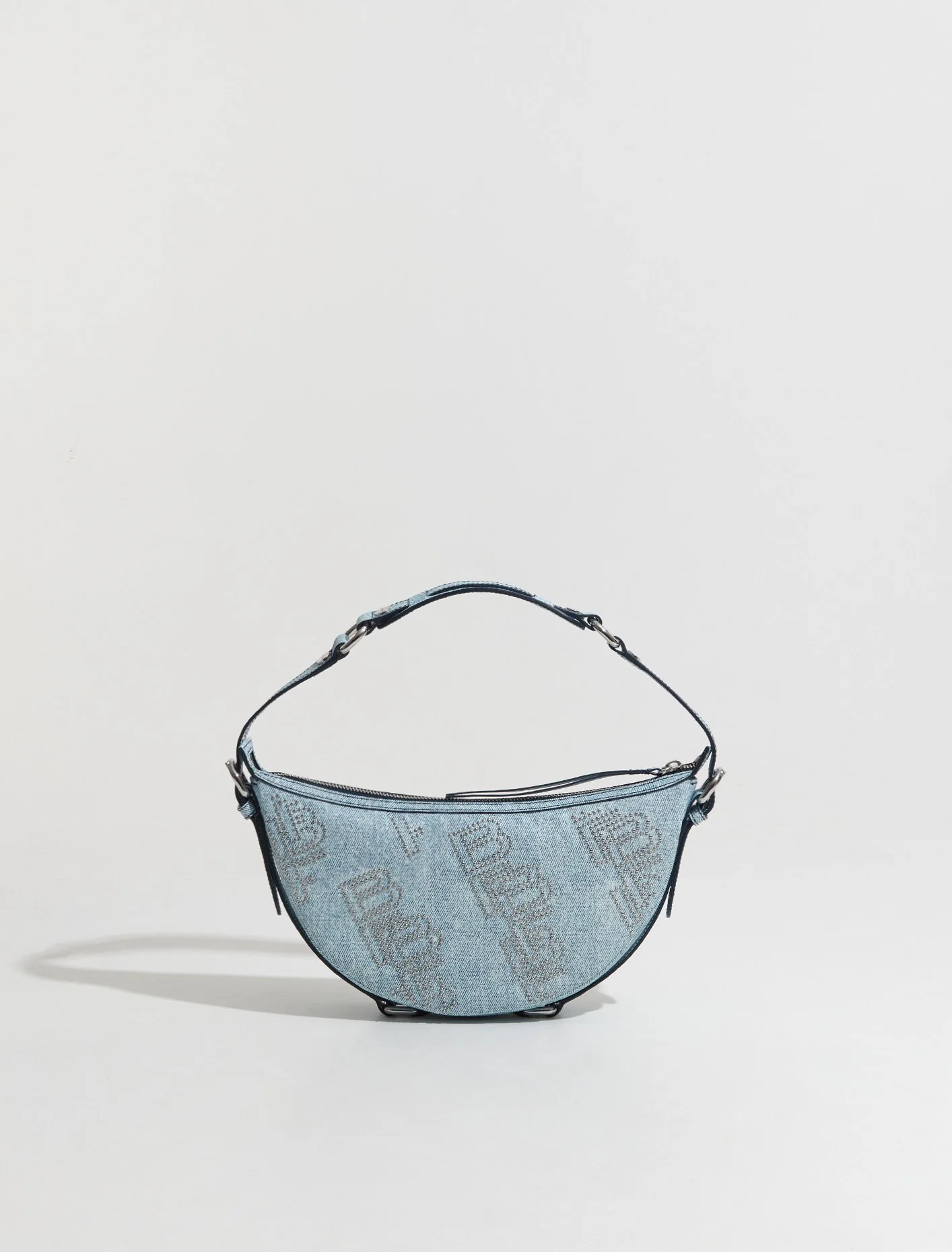 Gib Stud Leather Bag in Denim - Image 6
