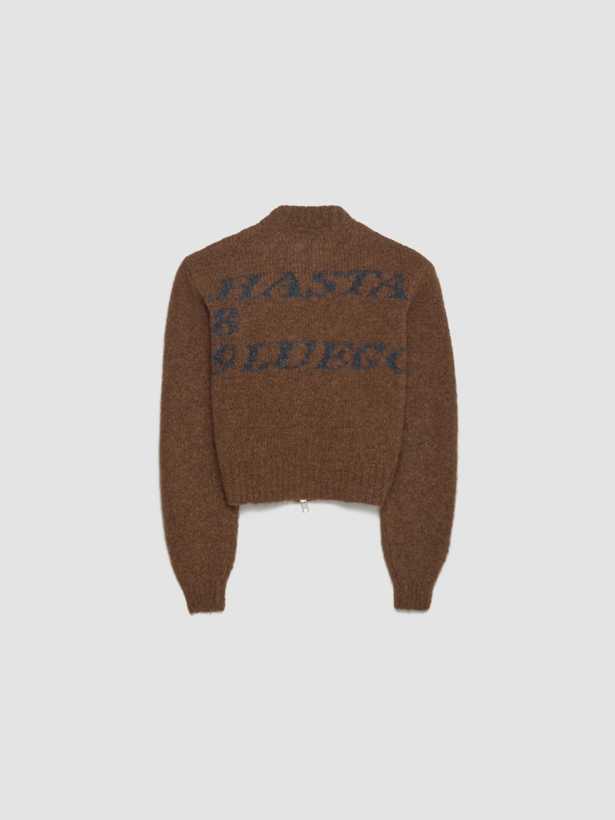 Hasta Luego Zipped Cardigan in Brown - Image 3