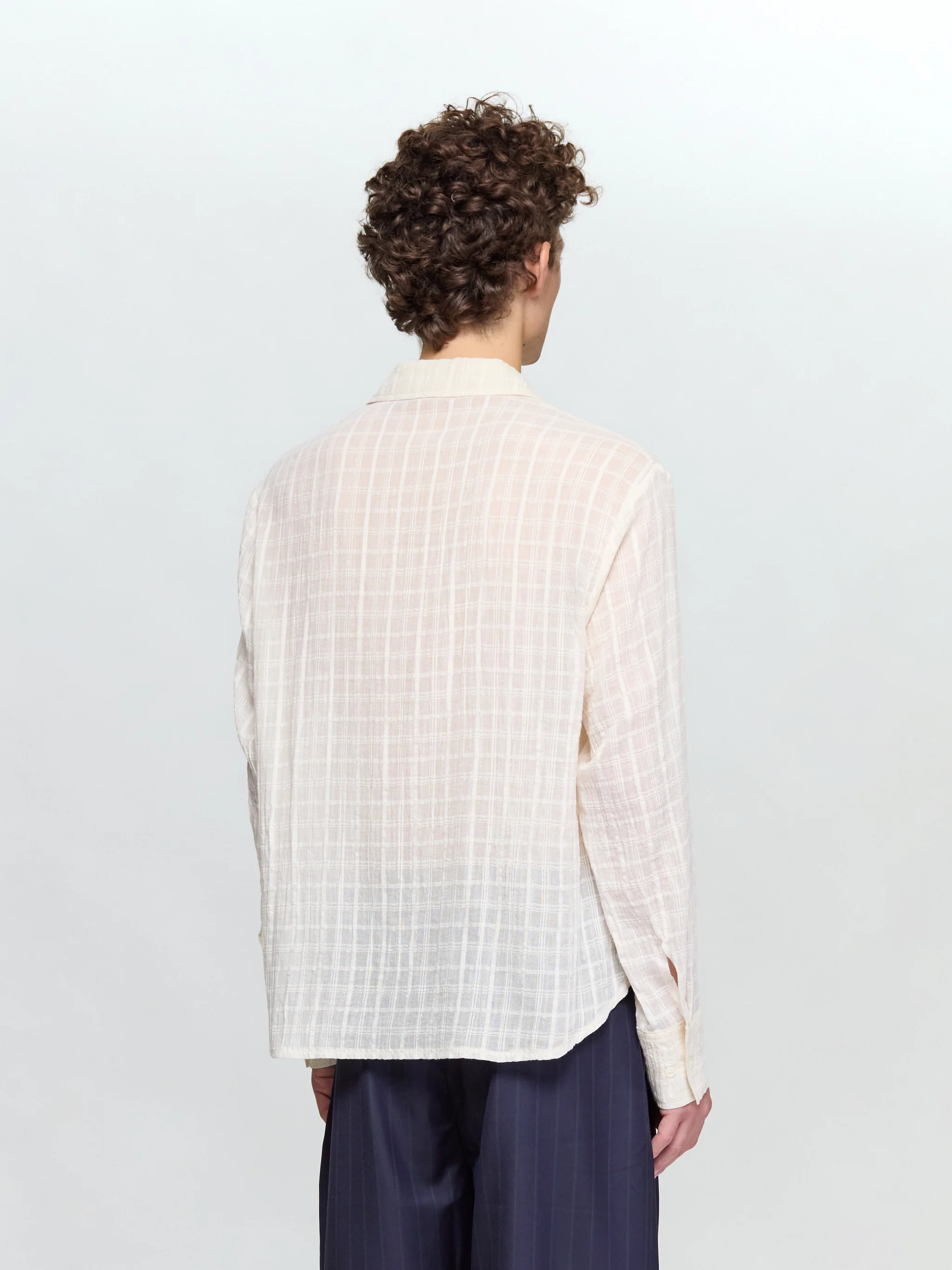 Ignacio Shirt in Cloud White Check - Image 3