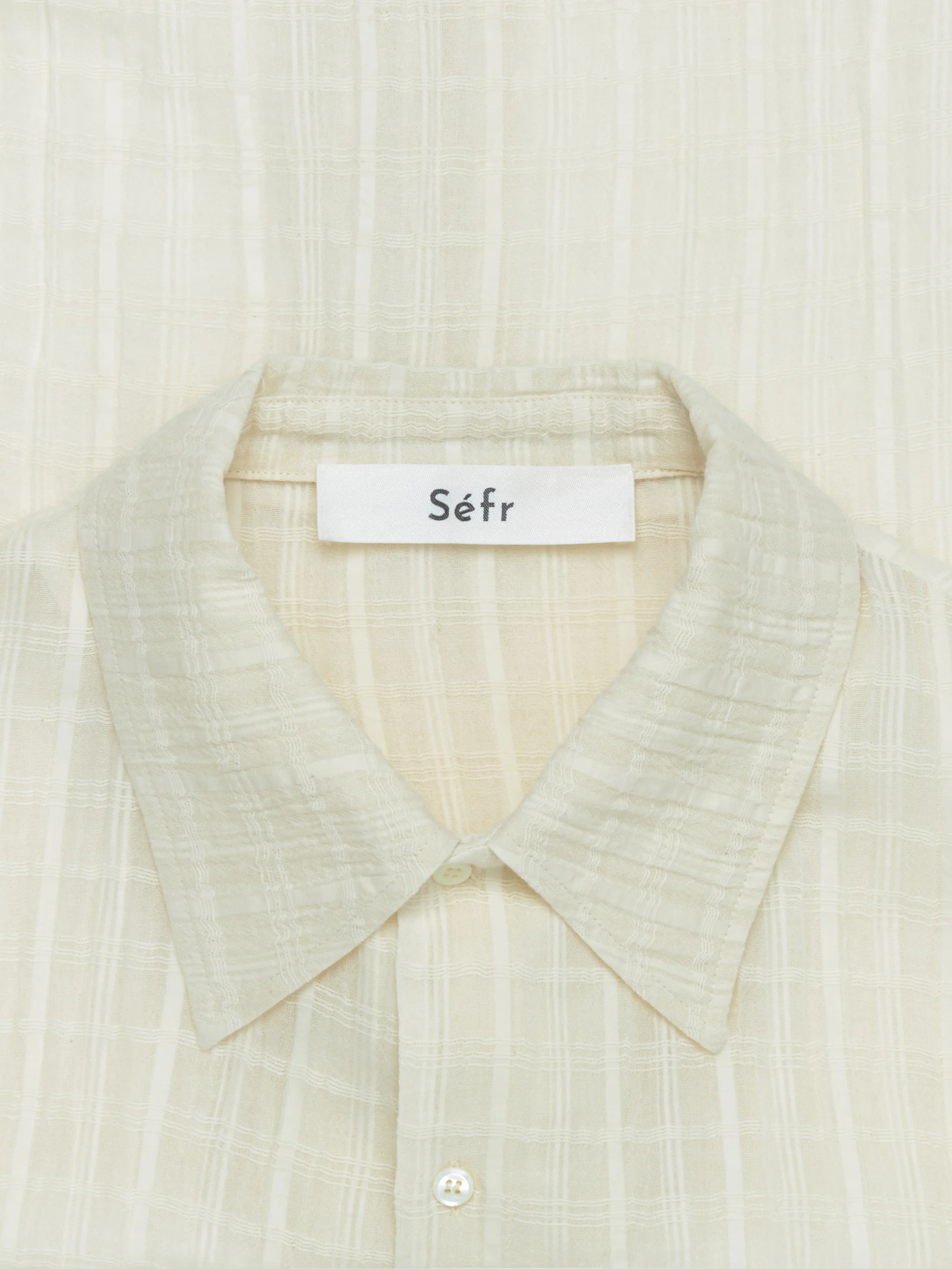Ignacio Shirt in Cloud White Check - Image 5