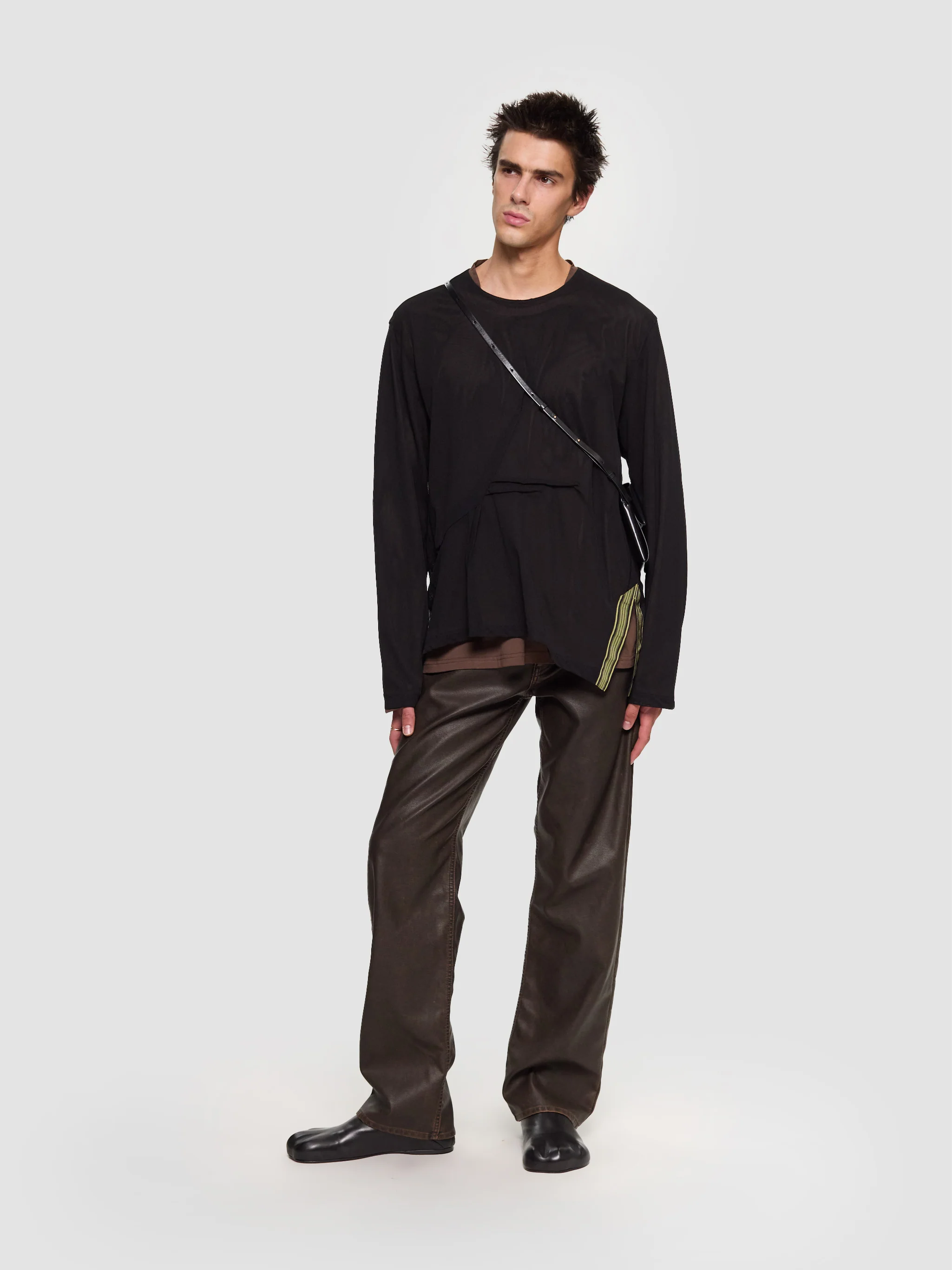 Inex Mesh Top in Brown & Black - Image 4
