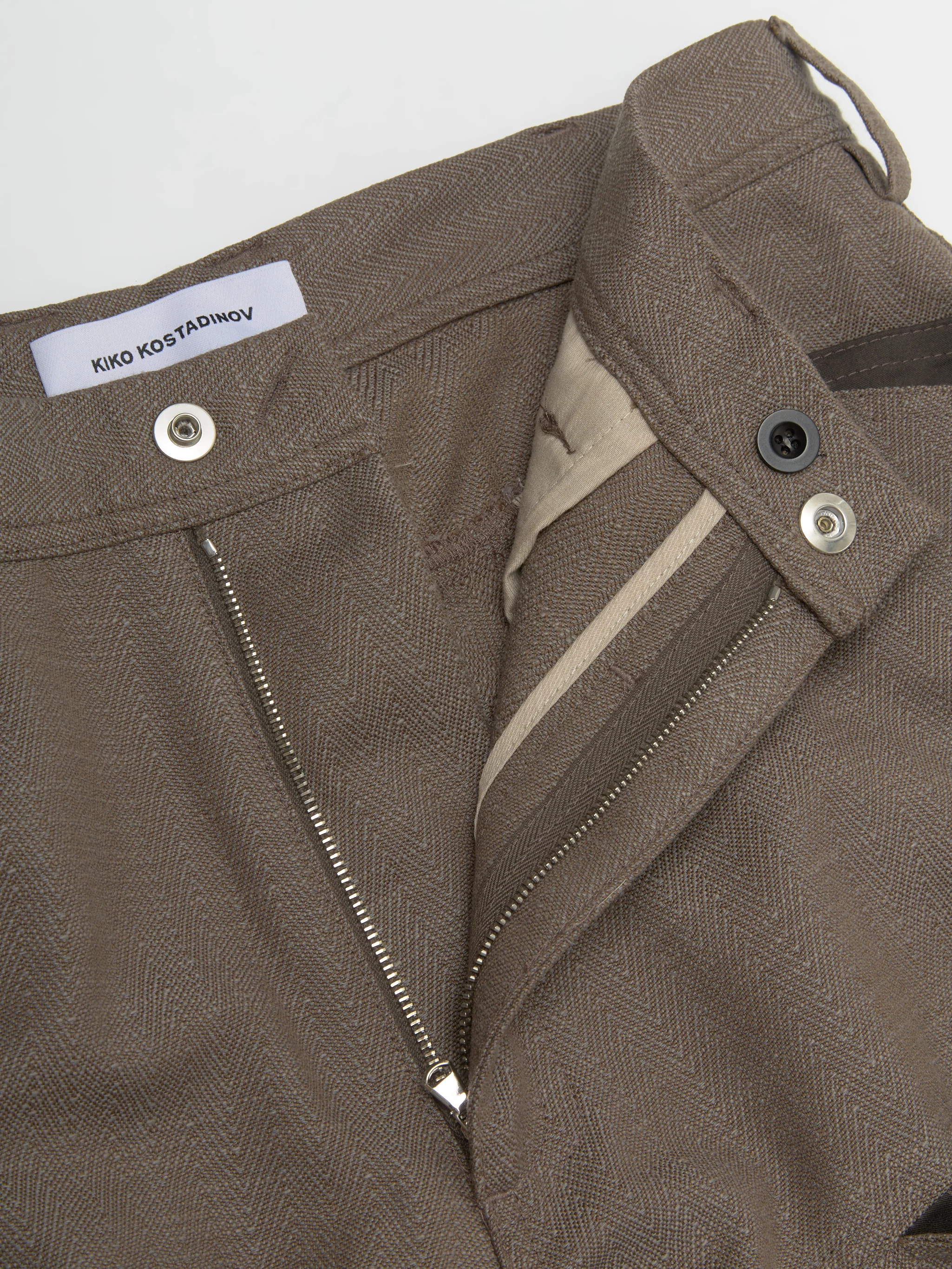 Inex Snap Trousers in Brown Oak & Java Brown - Image 5