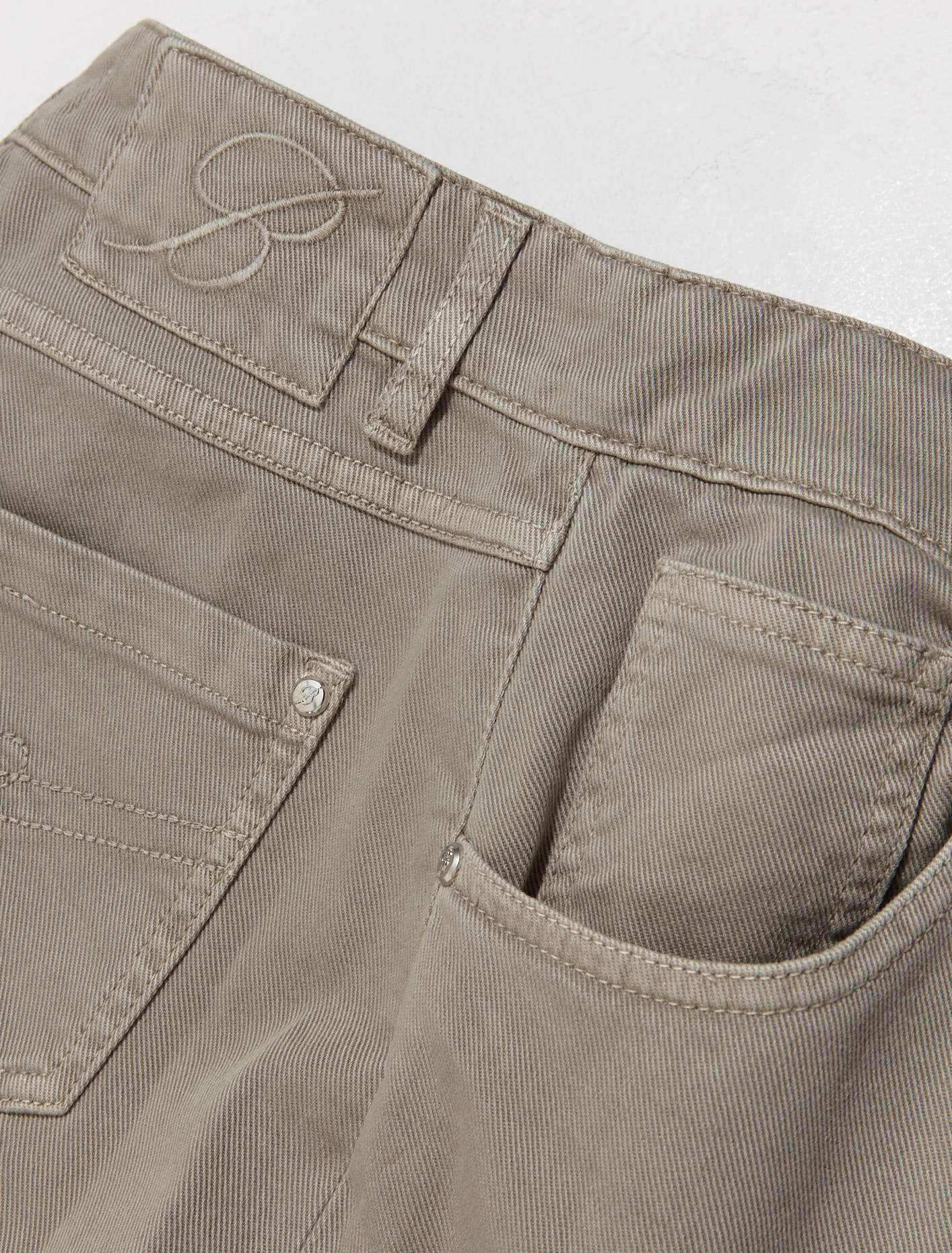 Jeans with Buckles in Mushroom - Image 3