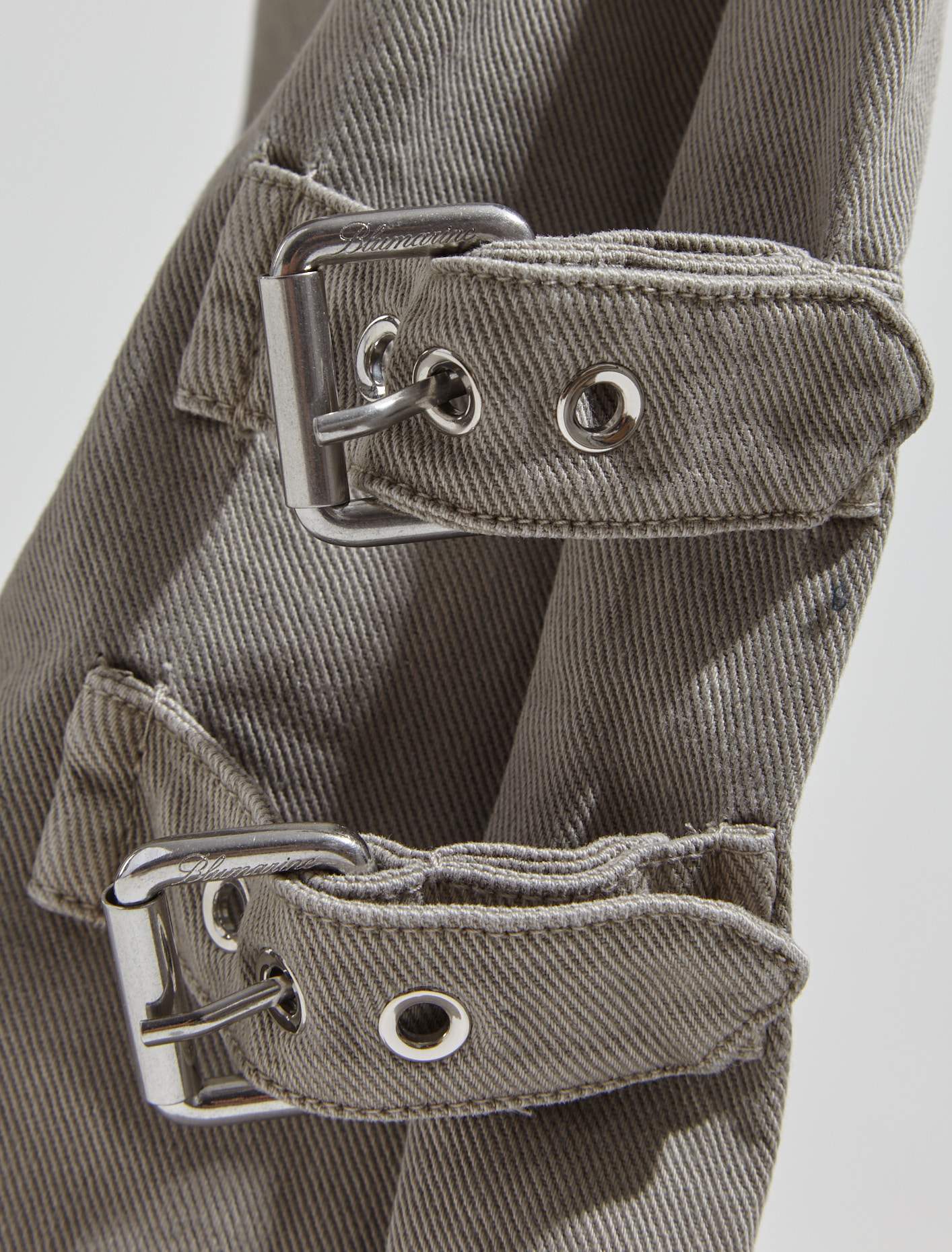 Jeans with Buckles in Mushroom - Image 5