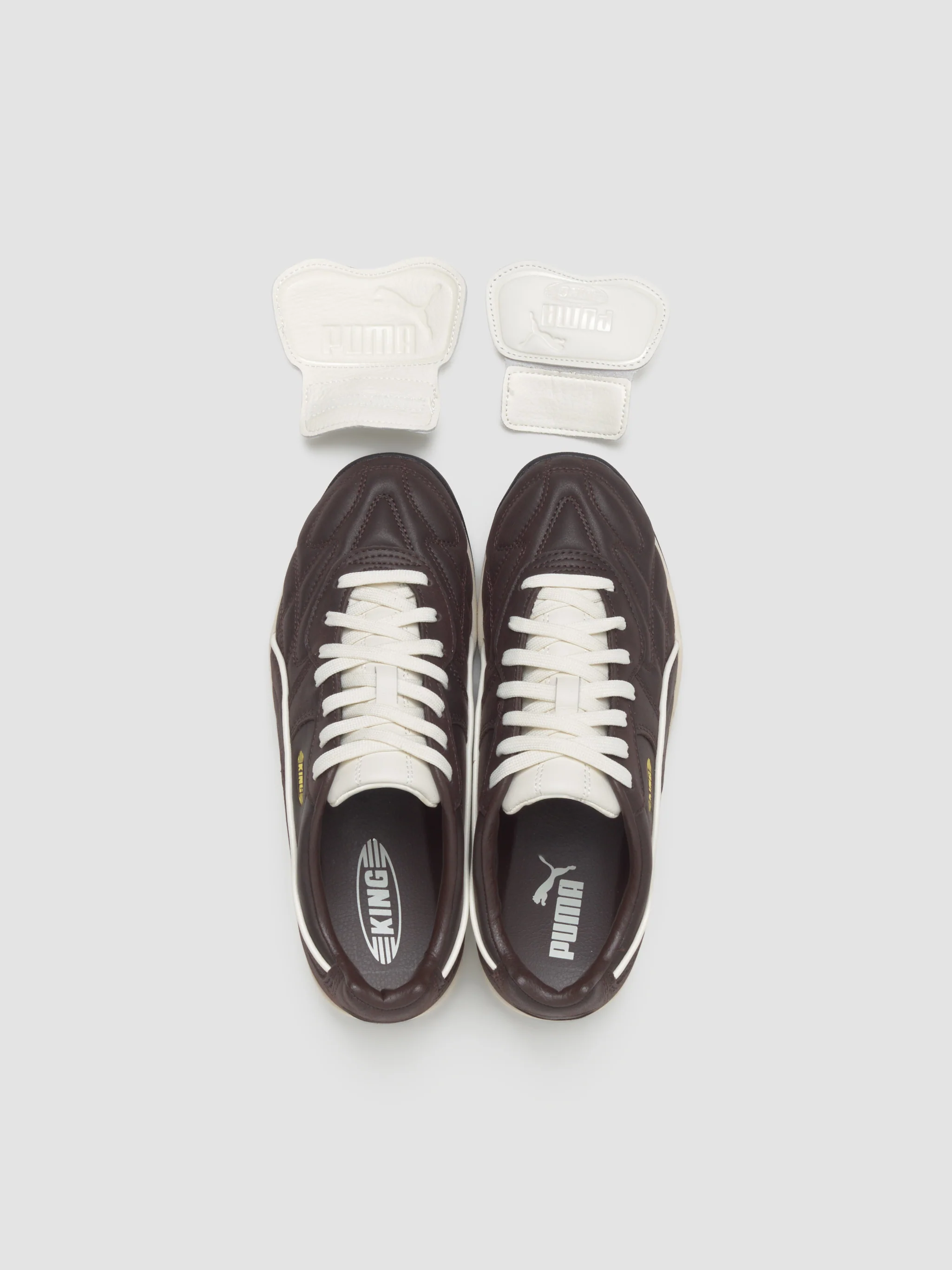 King Indoor Premium Sneaker in Dark Chocolate & Warm White - Image 3