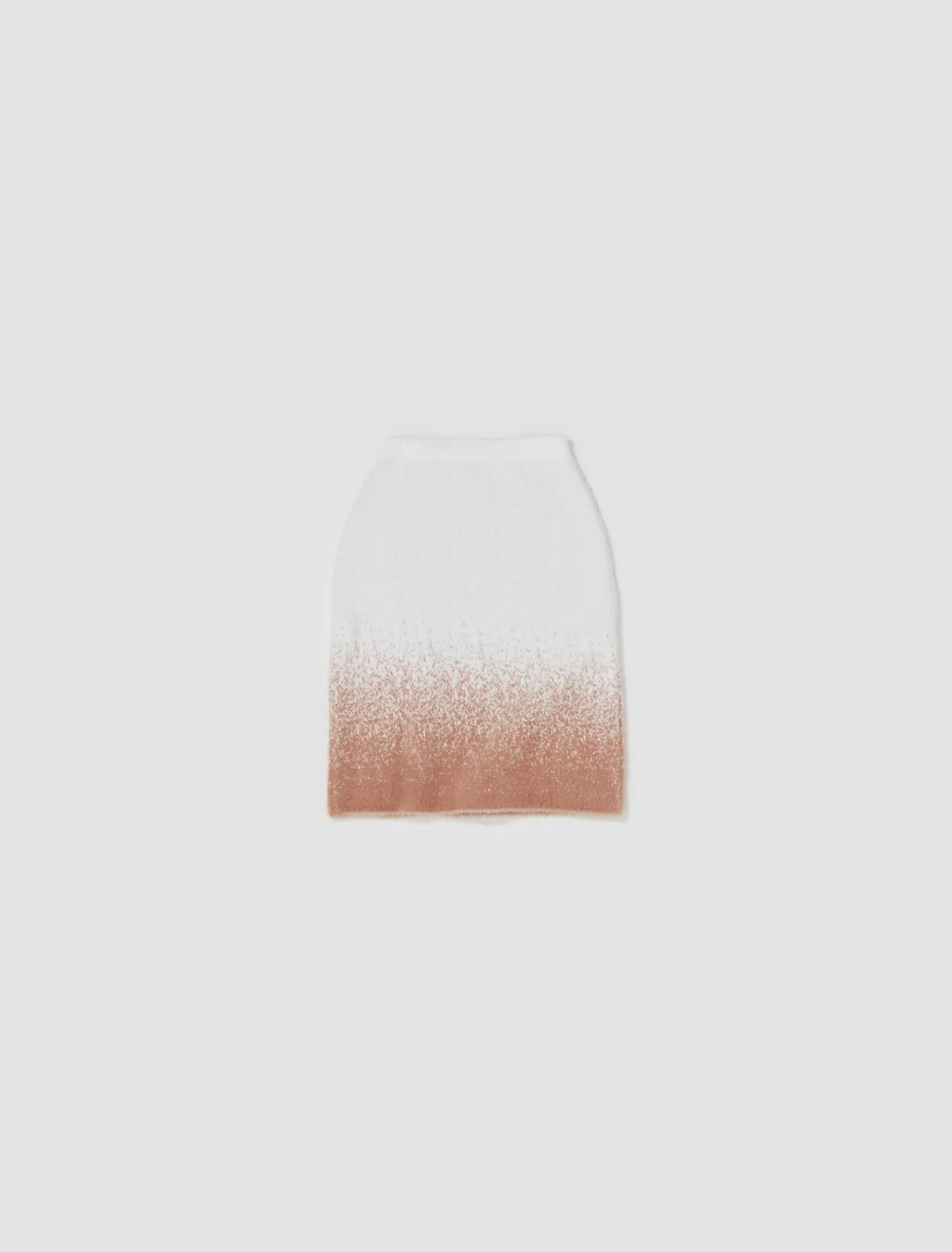 Knit Mini Skirt in White & Rose - Image 4