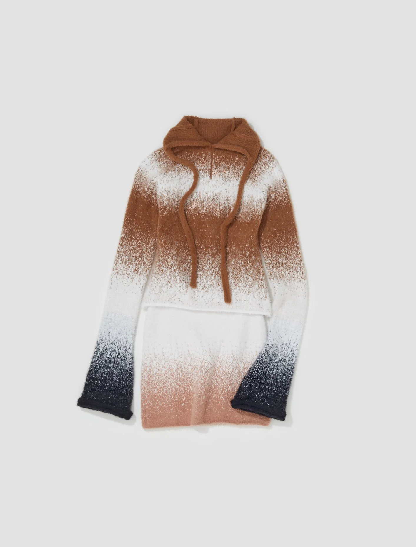 Knit Mini Skirt in White & Rose - Image 5
