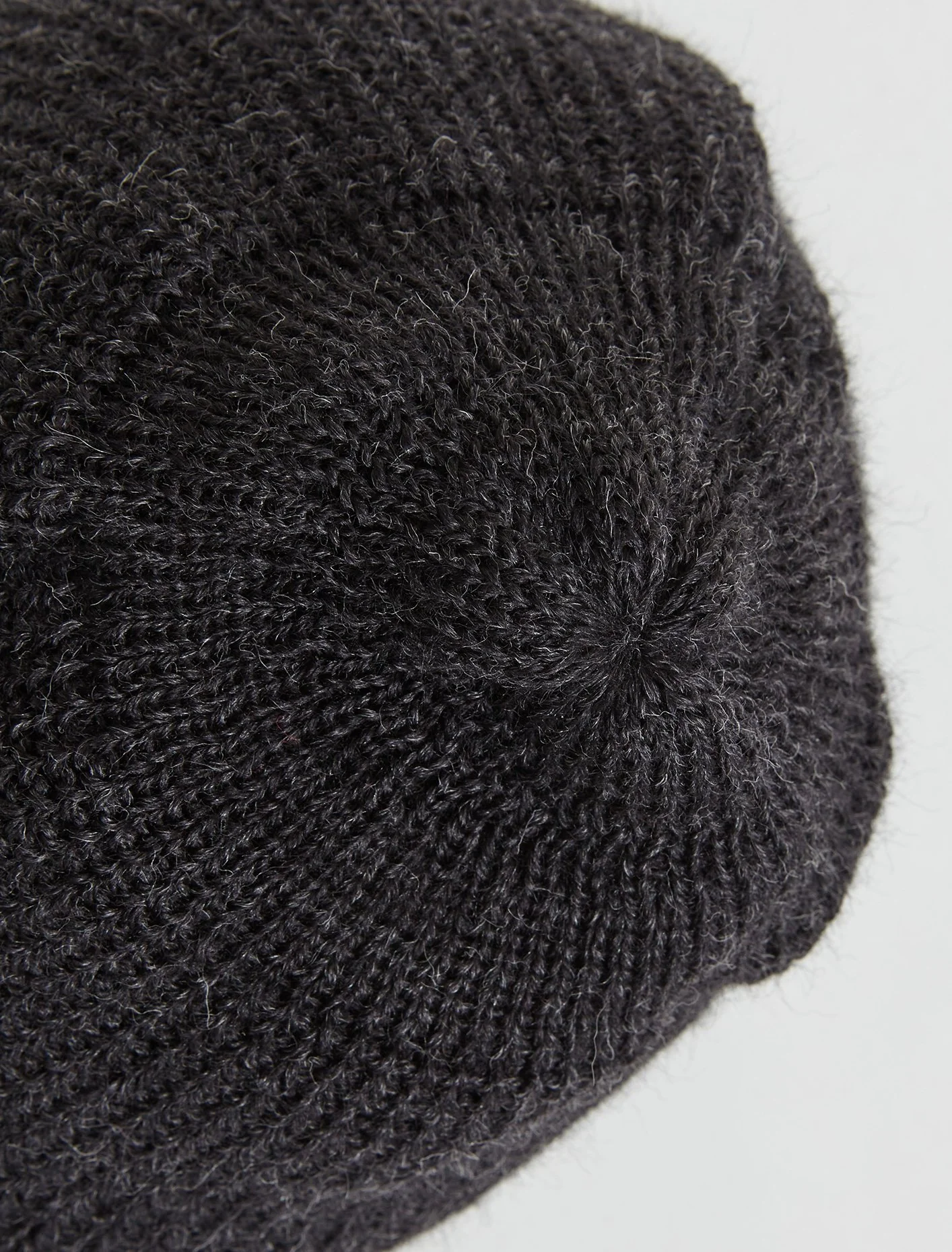 Knit Pure Wool Beanie in Anthracite - Image 3