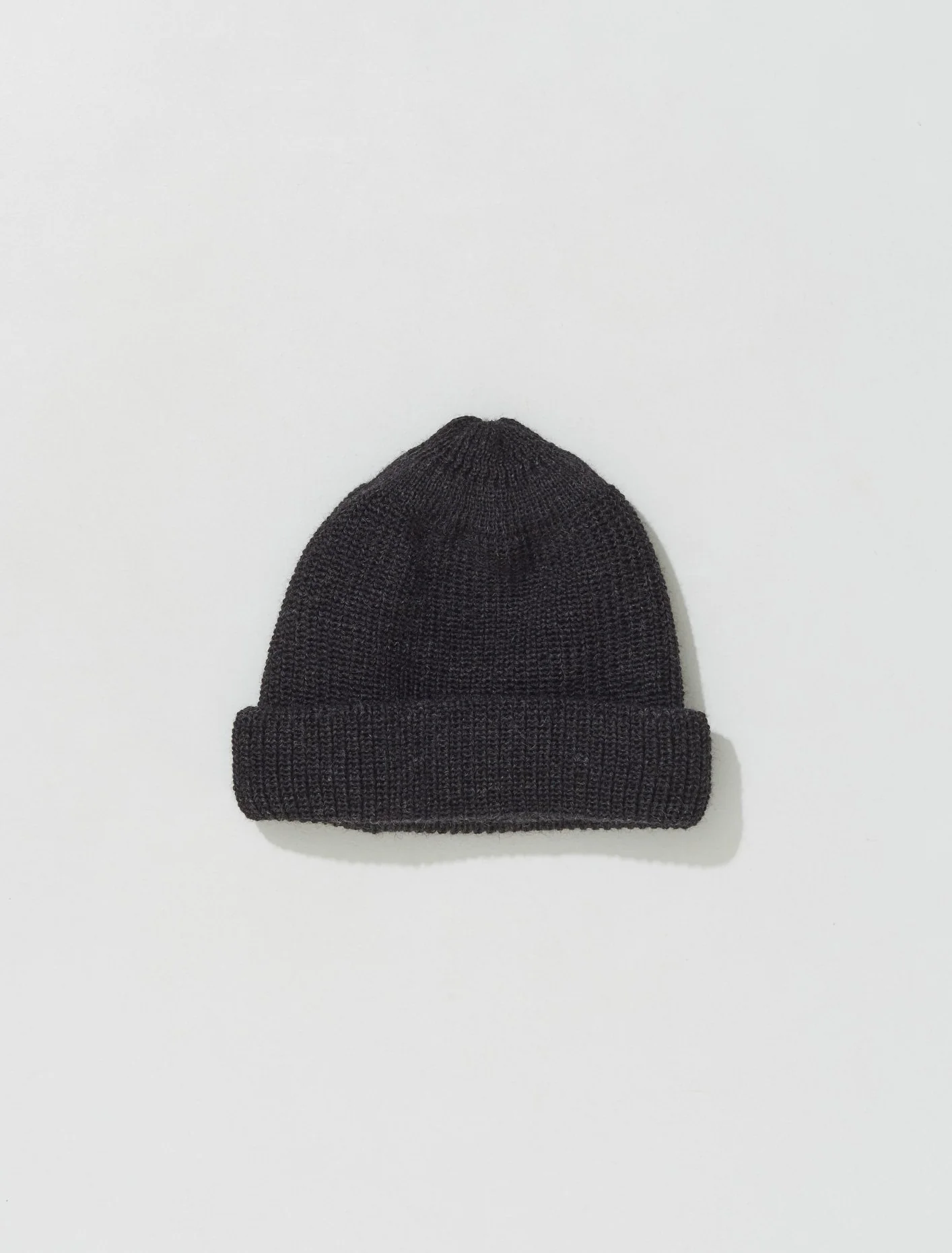 Knit Pure Wool Beanie in Anthracite - Image 4