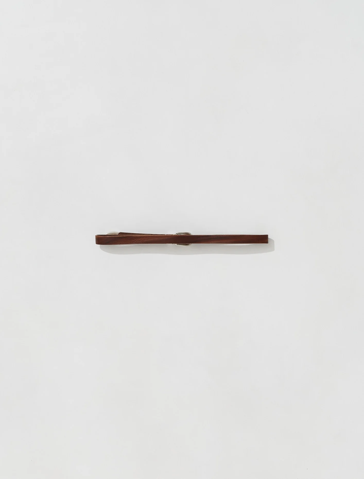 Leather Belt 2 cm in Brown - Image 3