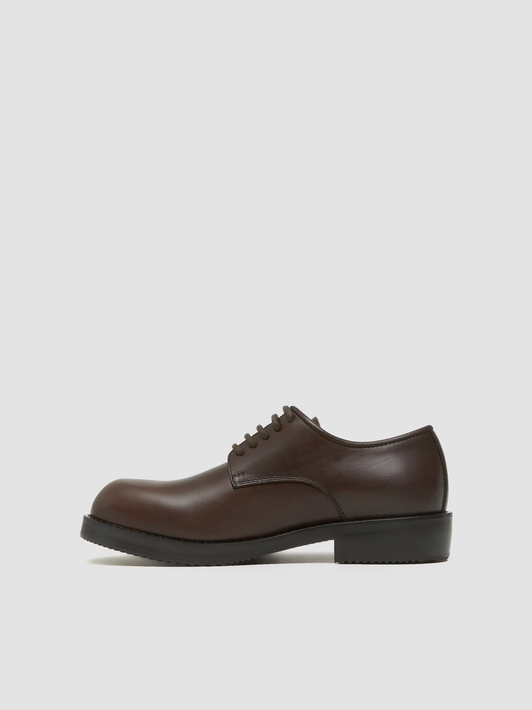 Leather Derby Shoes in Dark Brown - Image 6