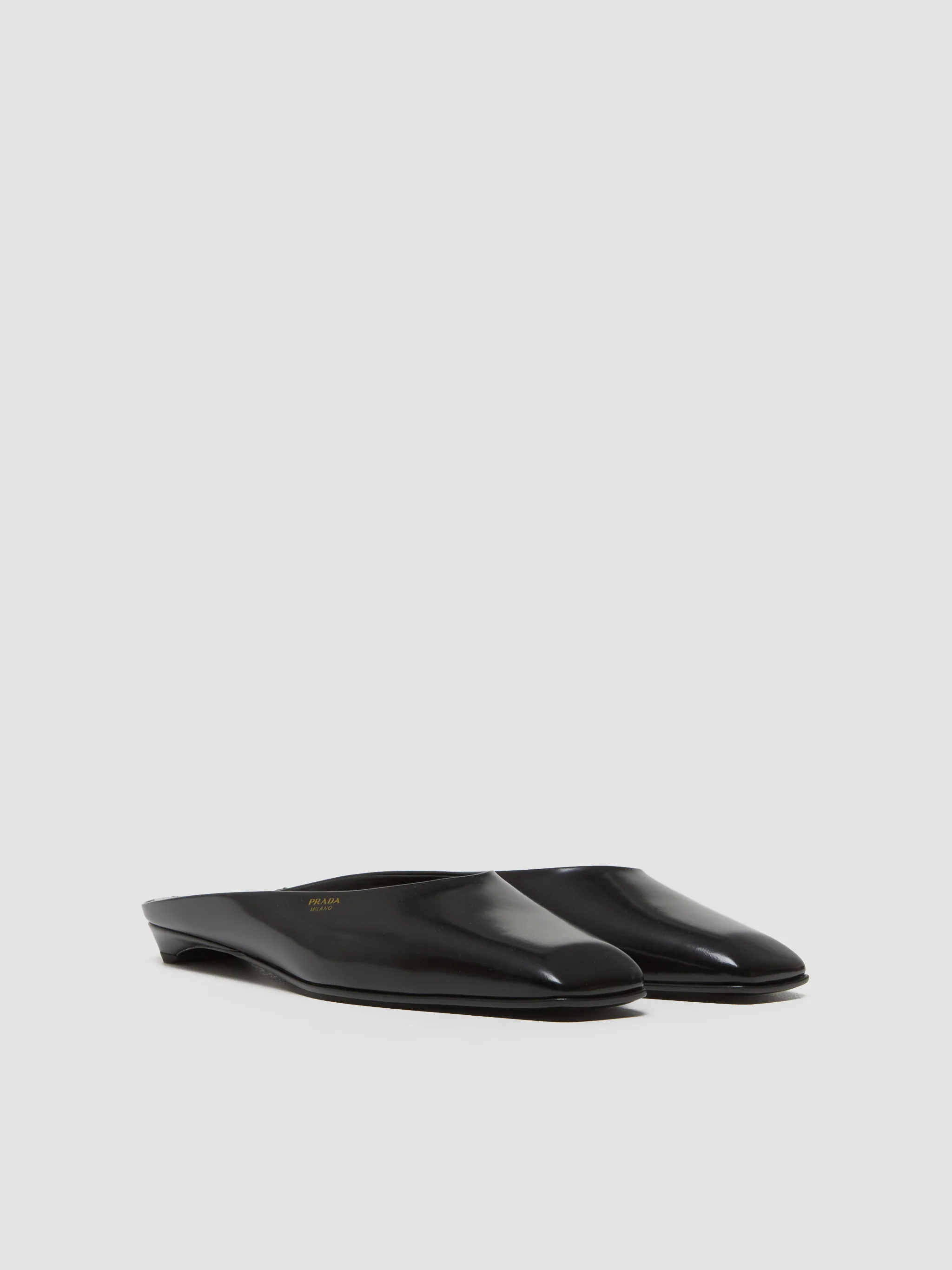 Leather Mules in Black - Image 3