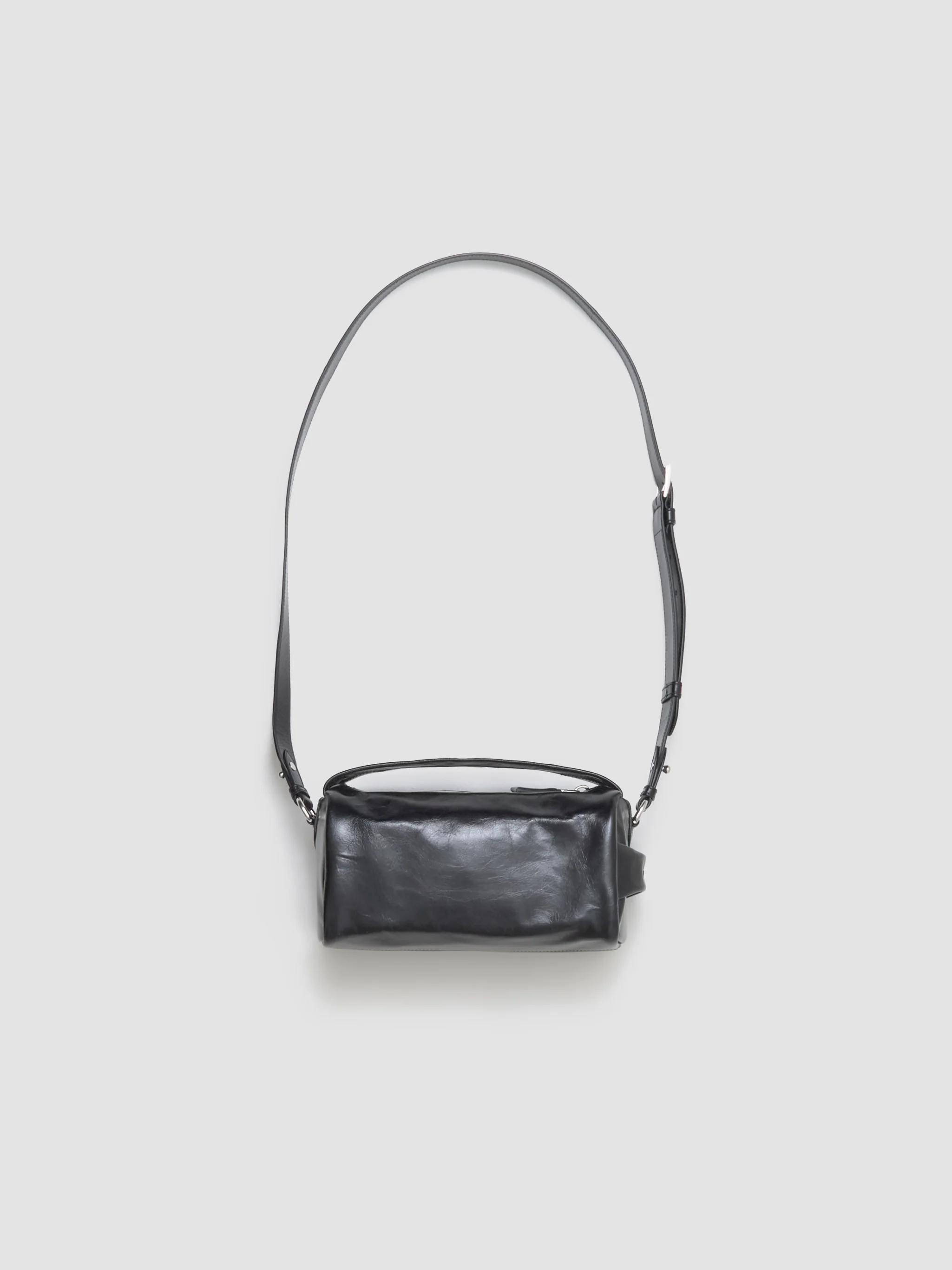 Leather Shoulder Bag in Black - Image 4
