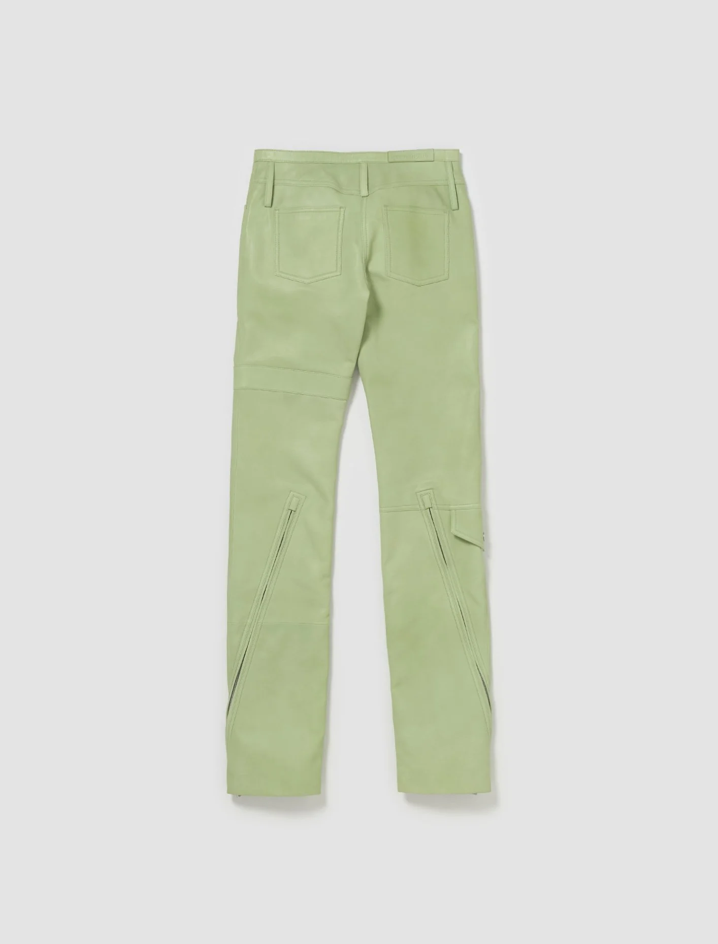 Leather Trousers in Pistachio Green - Image 5
