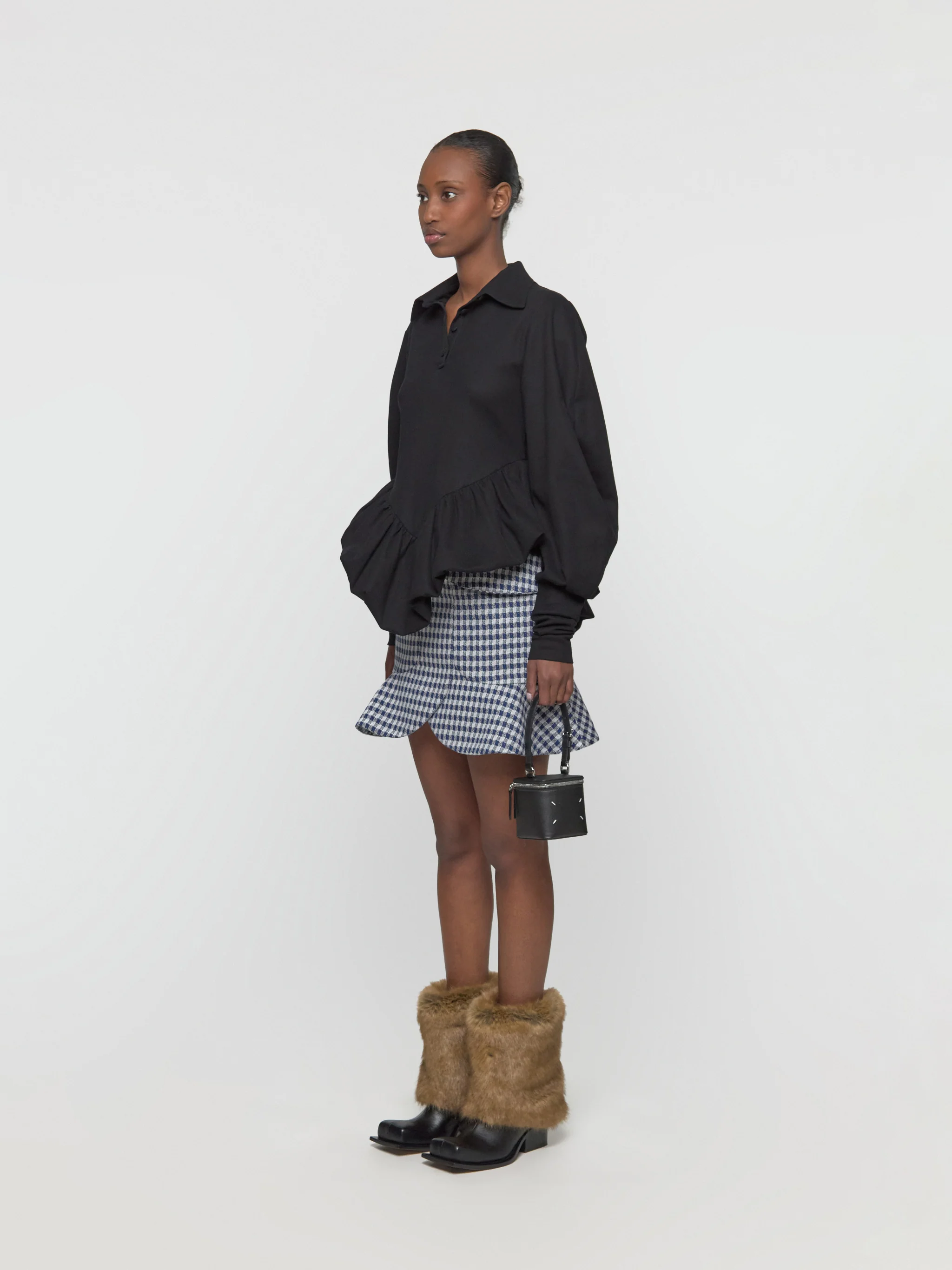 Mahira Flounce Skirt in Blue - Image 4