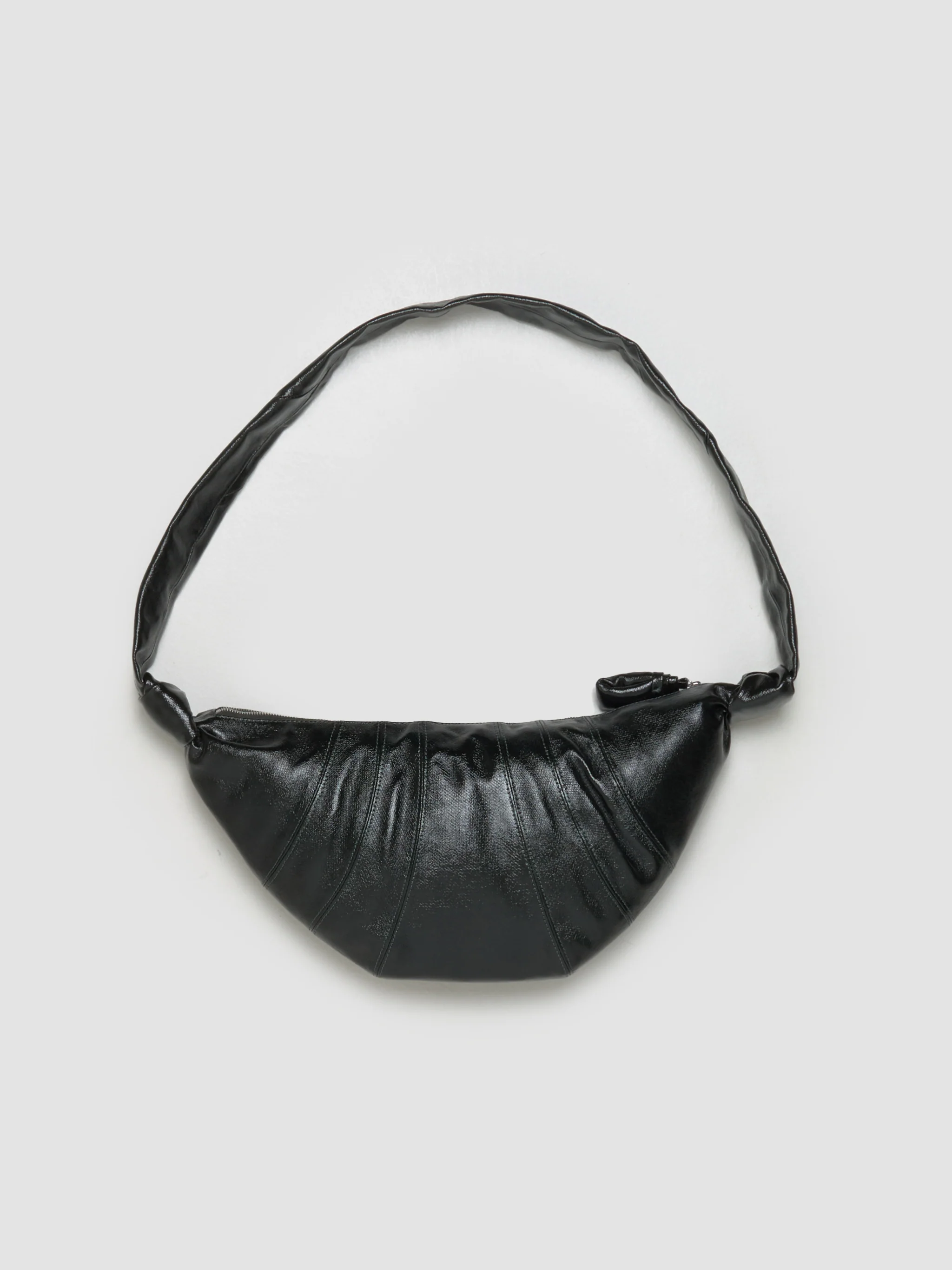 Medium Coated Cotton Croissant Bag in Forest - Image 4
