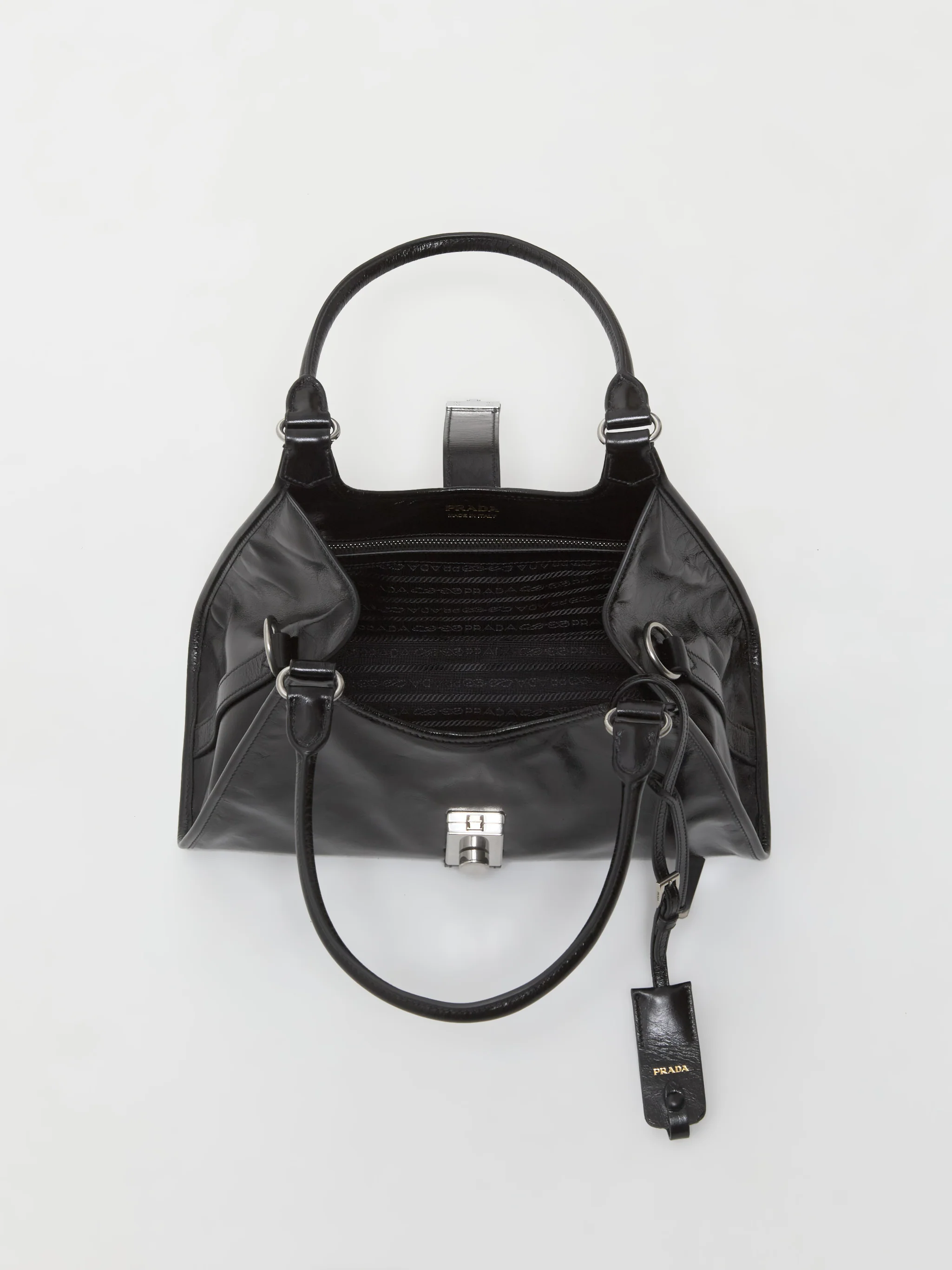 Medium Leather Tote Bag in Black - Image 3