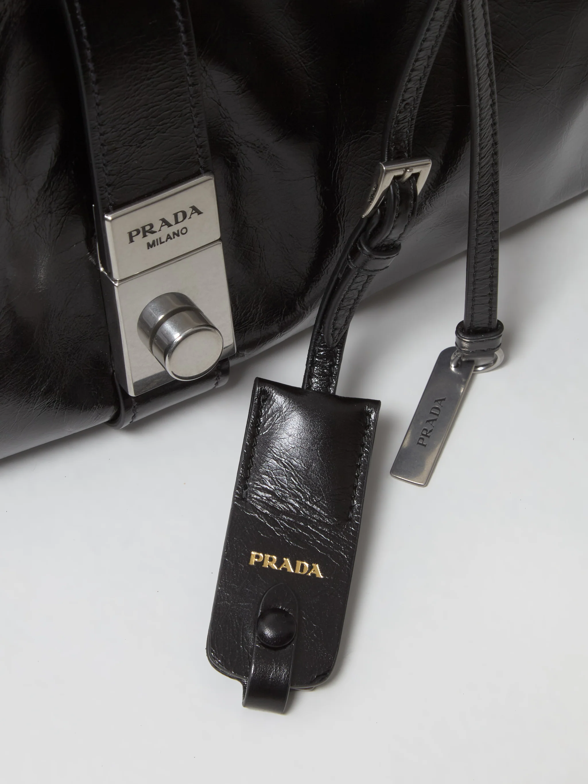 Medium Leather Tote Bag in Black - Image 4