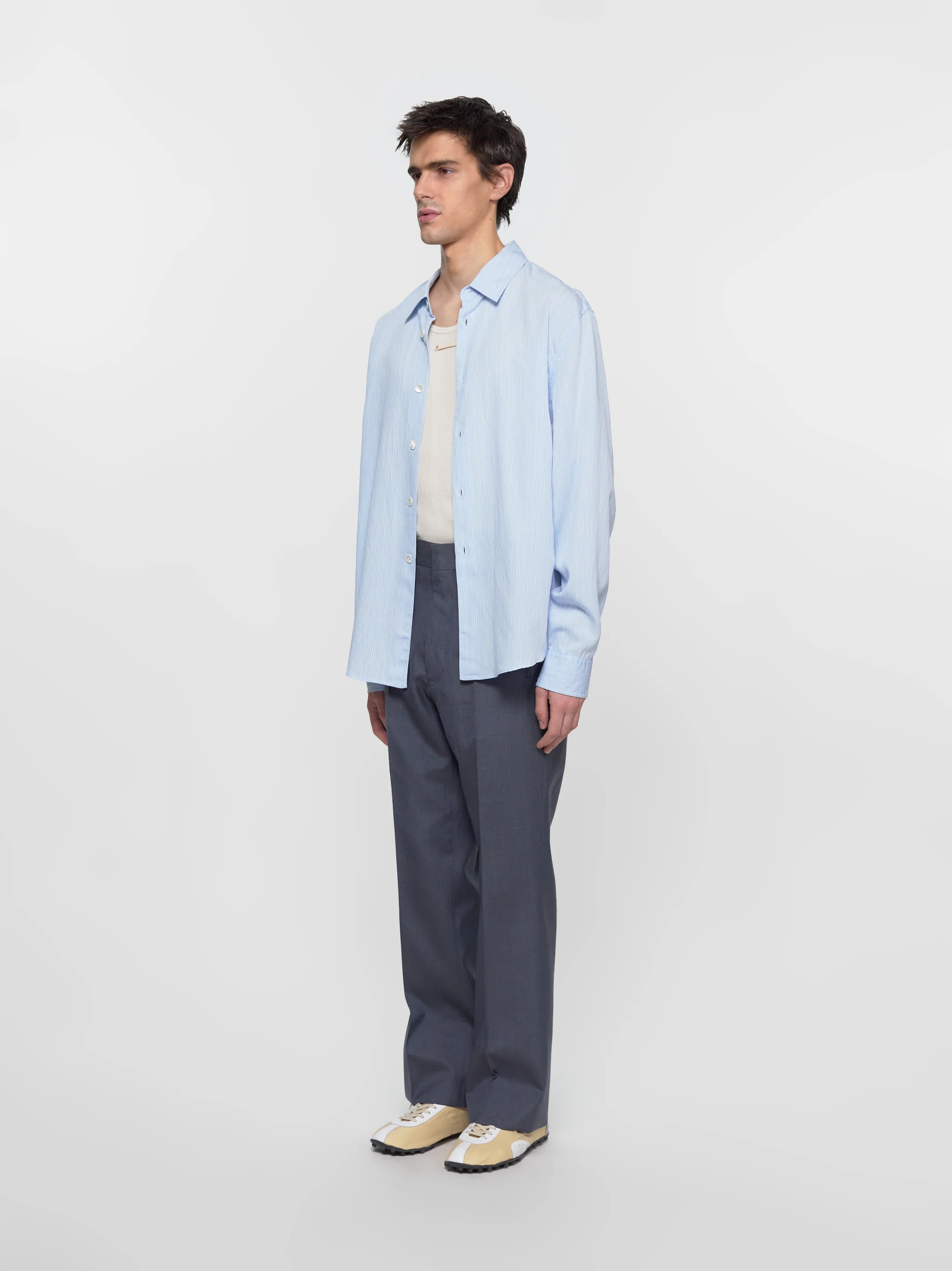 Mohair and Silk Pants in Dark Blue - Image 4