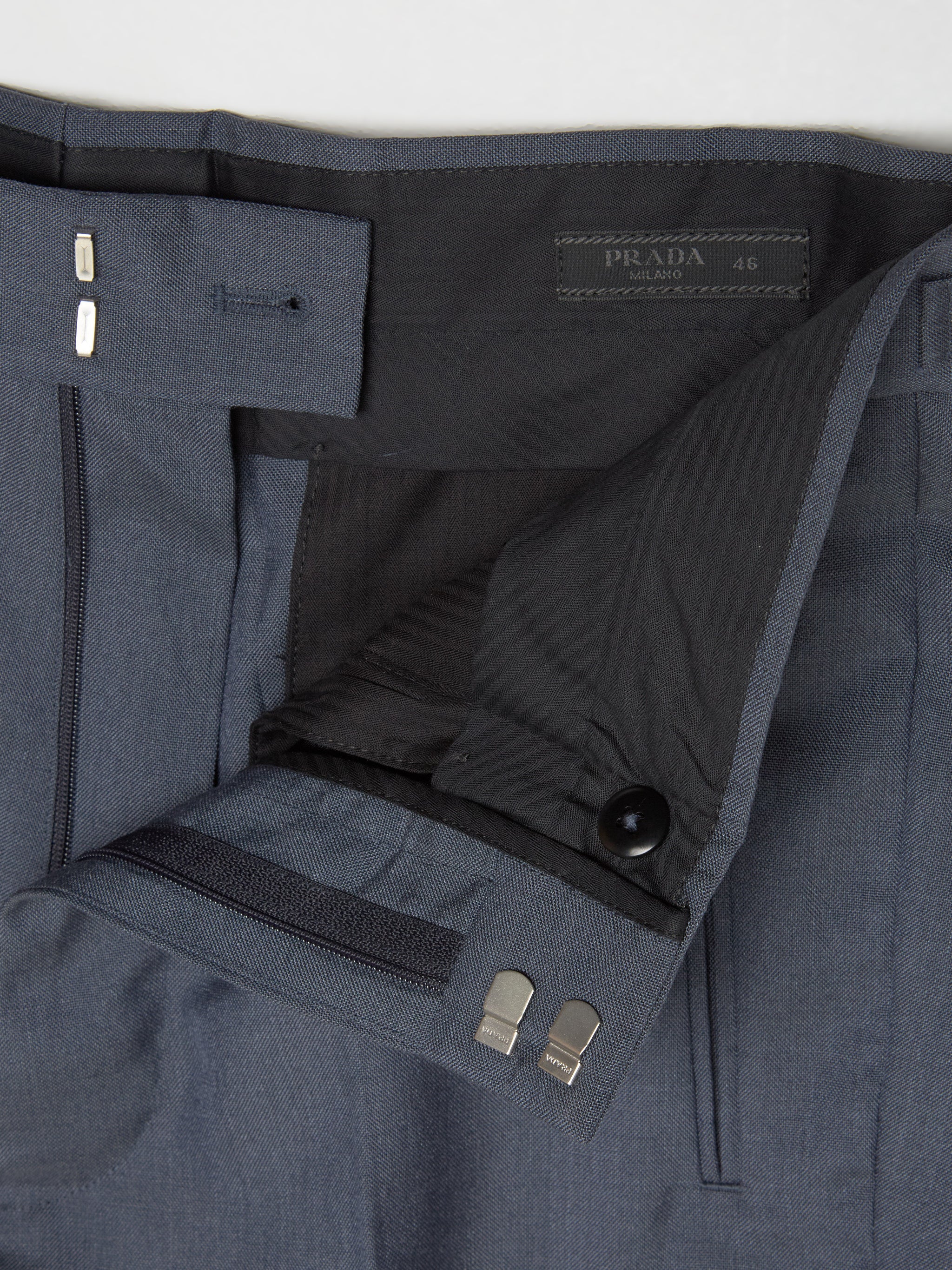 Mohair and Silk Pants in Dark Blue - Image 5