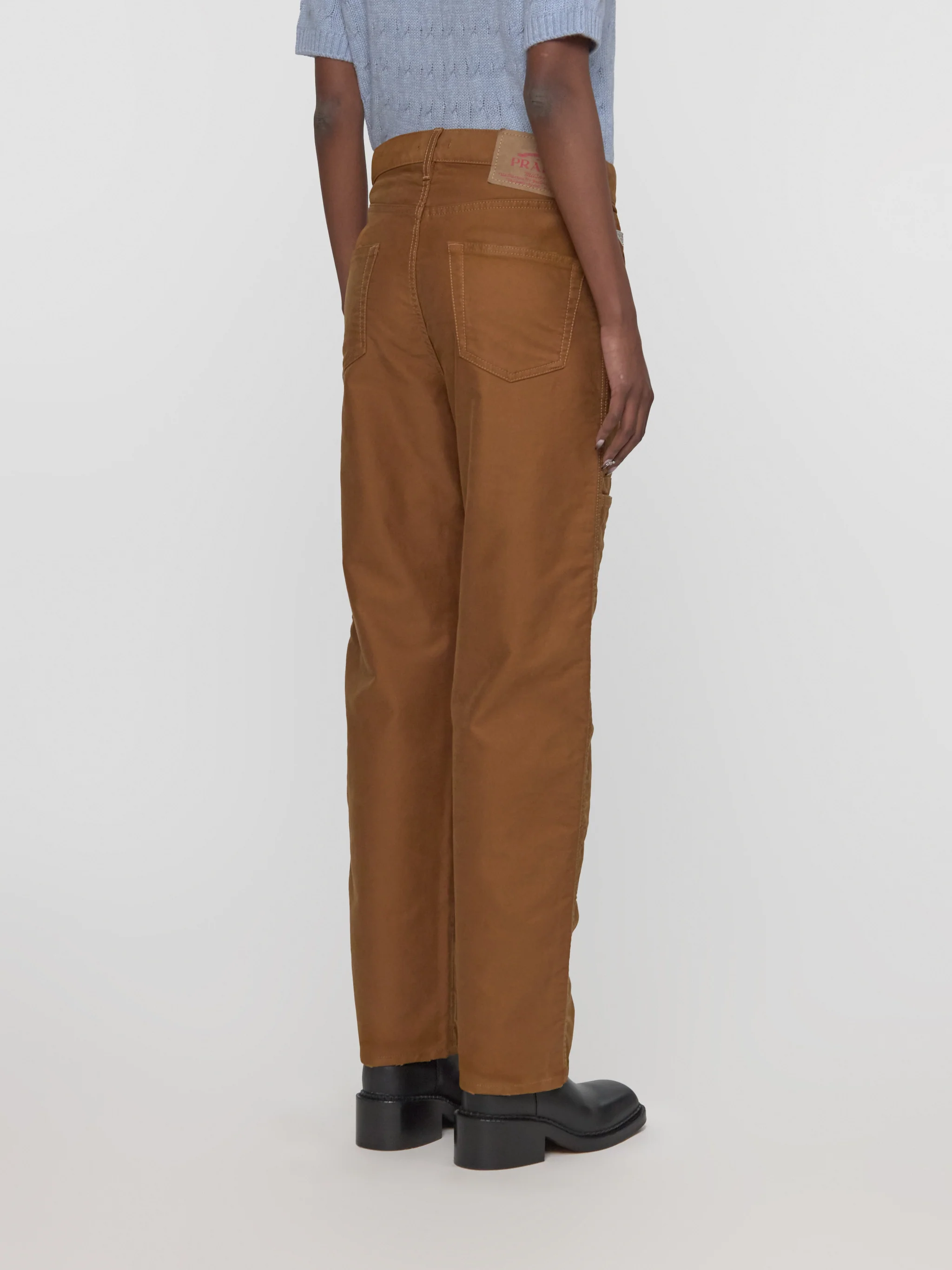 Moleskin Cargo Pants in Light Brown - Image 3