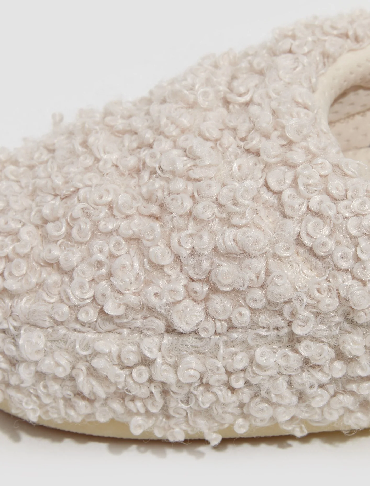 Moon Boot Sandal Band Faux Curly in Cream - Image 6