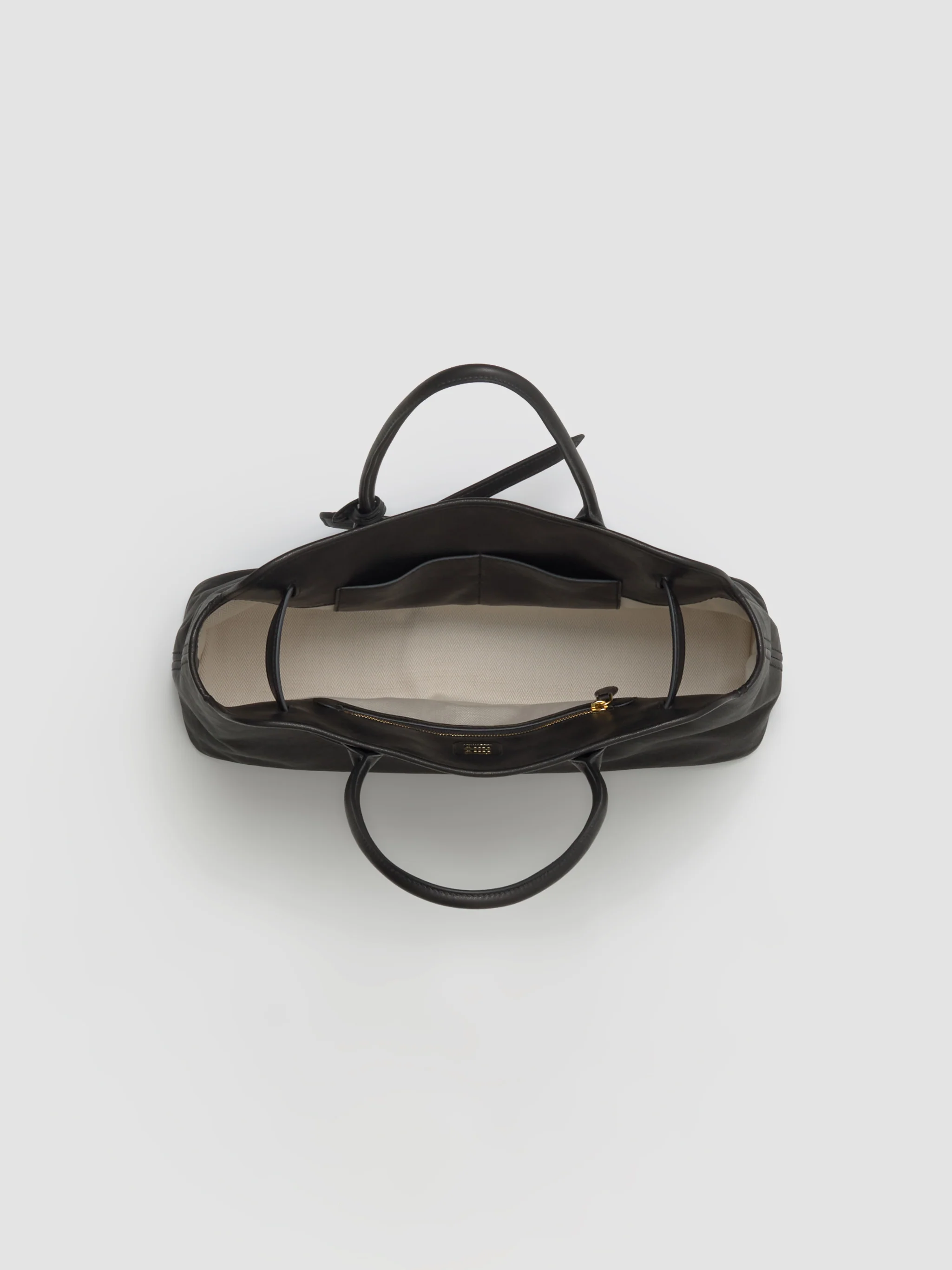 Nappa Leather Large Aventure Bag in Black - Image 3