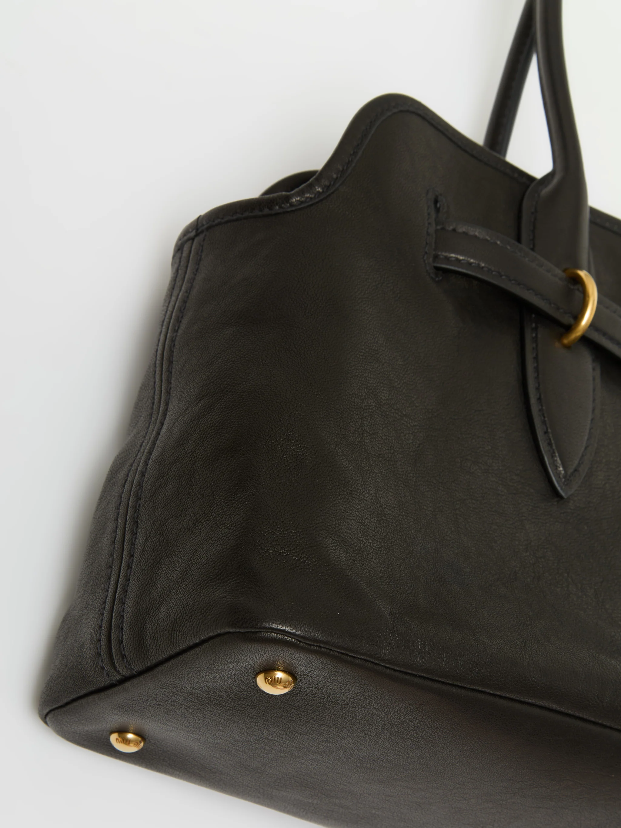Nappa Leather Large Aventure Bag in Black - Image 4