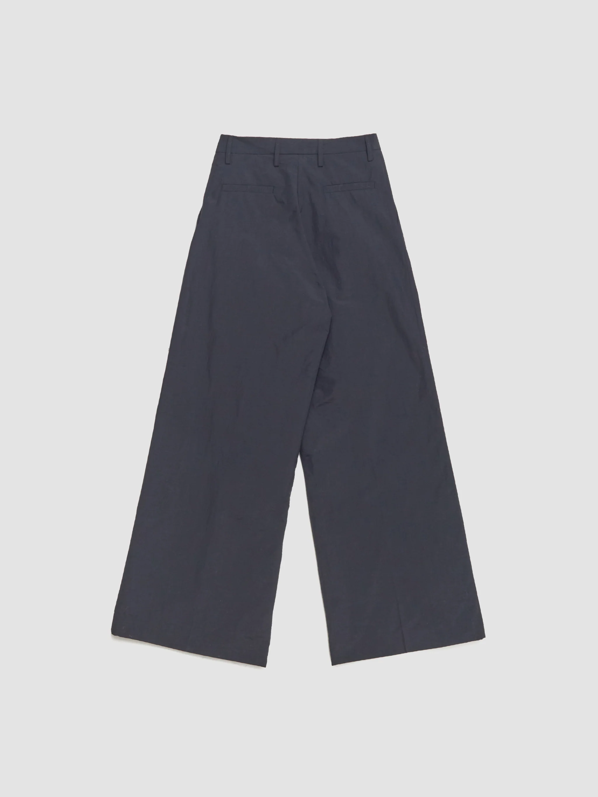 Nylon Pleated Suit Trousers in Charcoal - Image 3