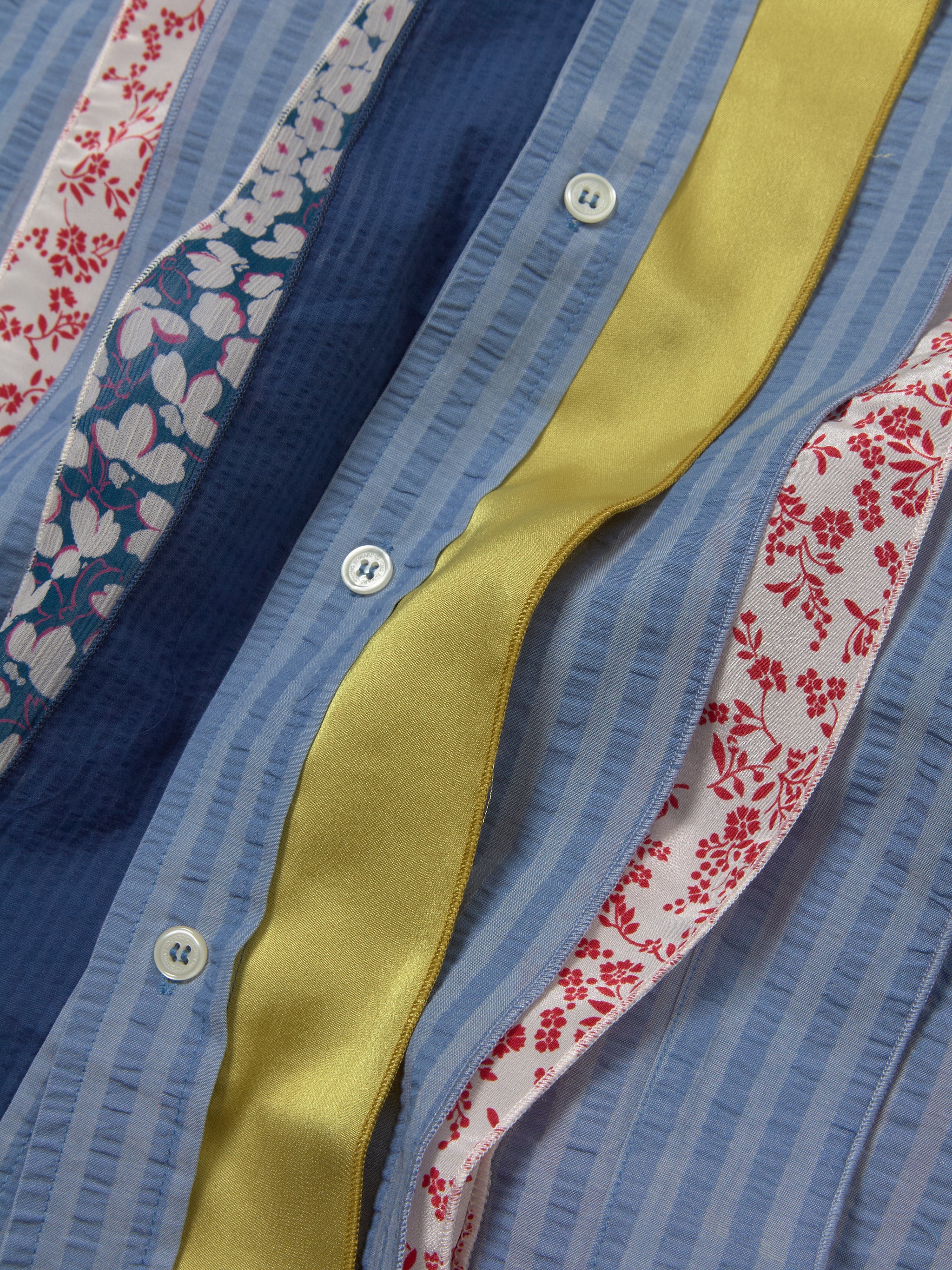 Patch & Slash Shirt in Blue & Multi - Image 6