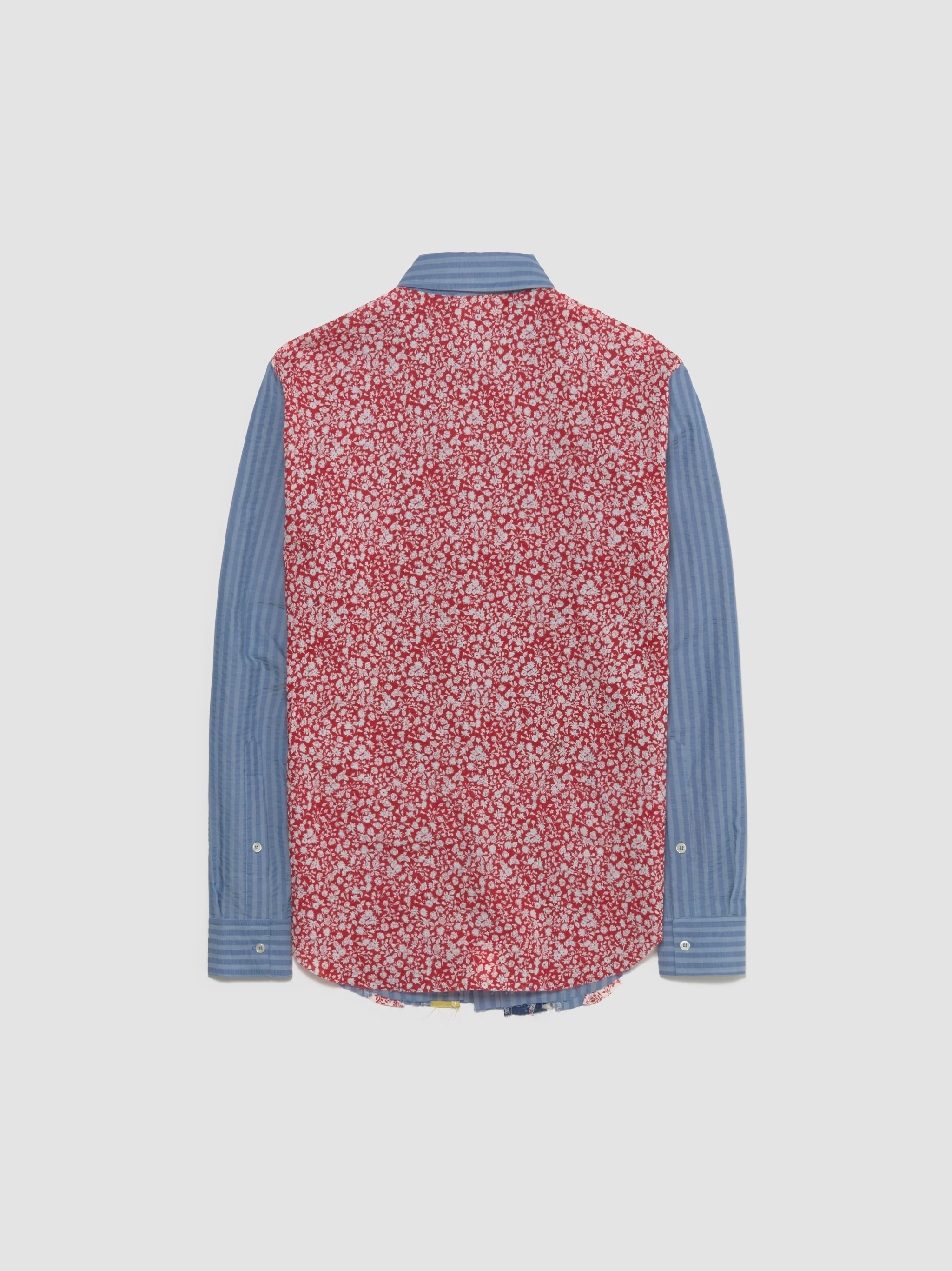 Patch & Slash Shirt in Blue & Multi - Image 7