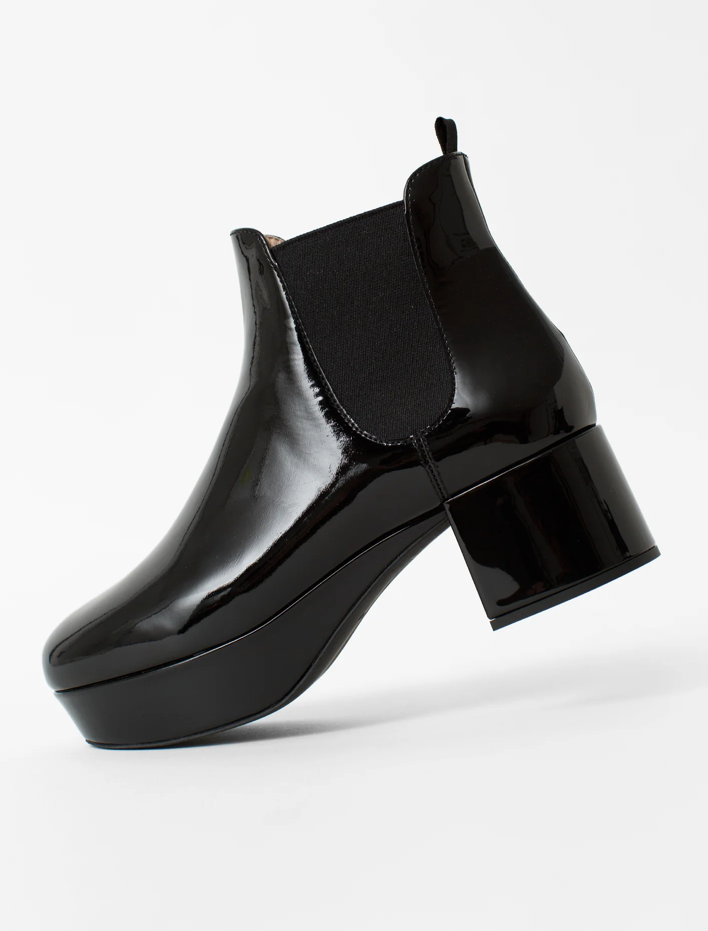 Patent Leather Boot in Black - Image 4
