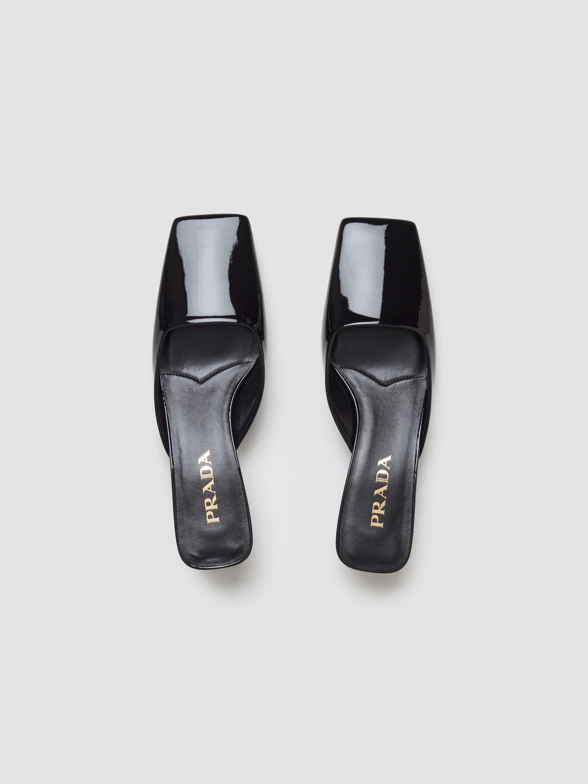 Patent Leather Mules in Black - Image 3