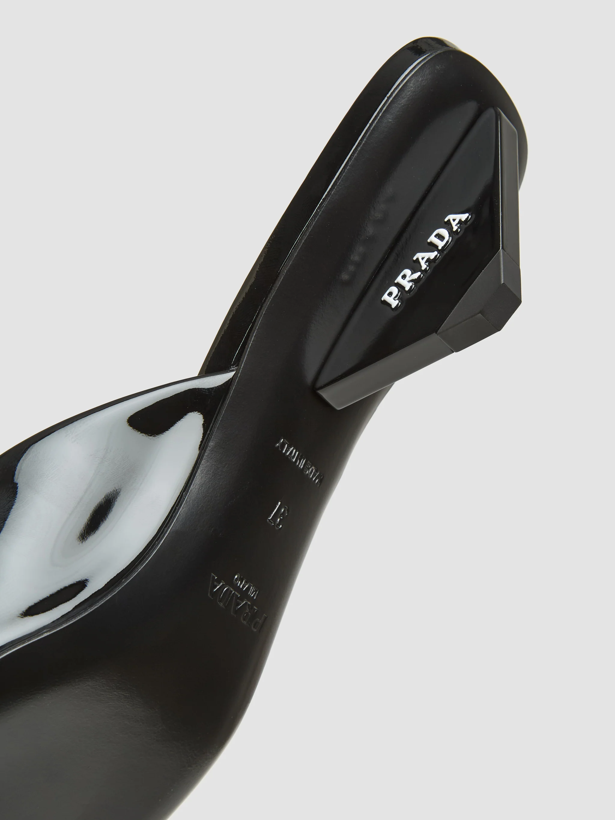 Patent Leather Mules in Black - Image 5