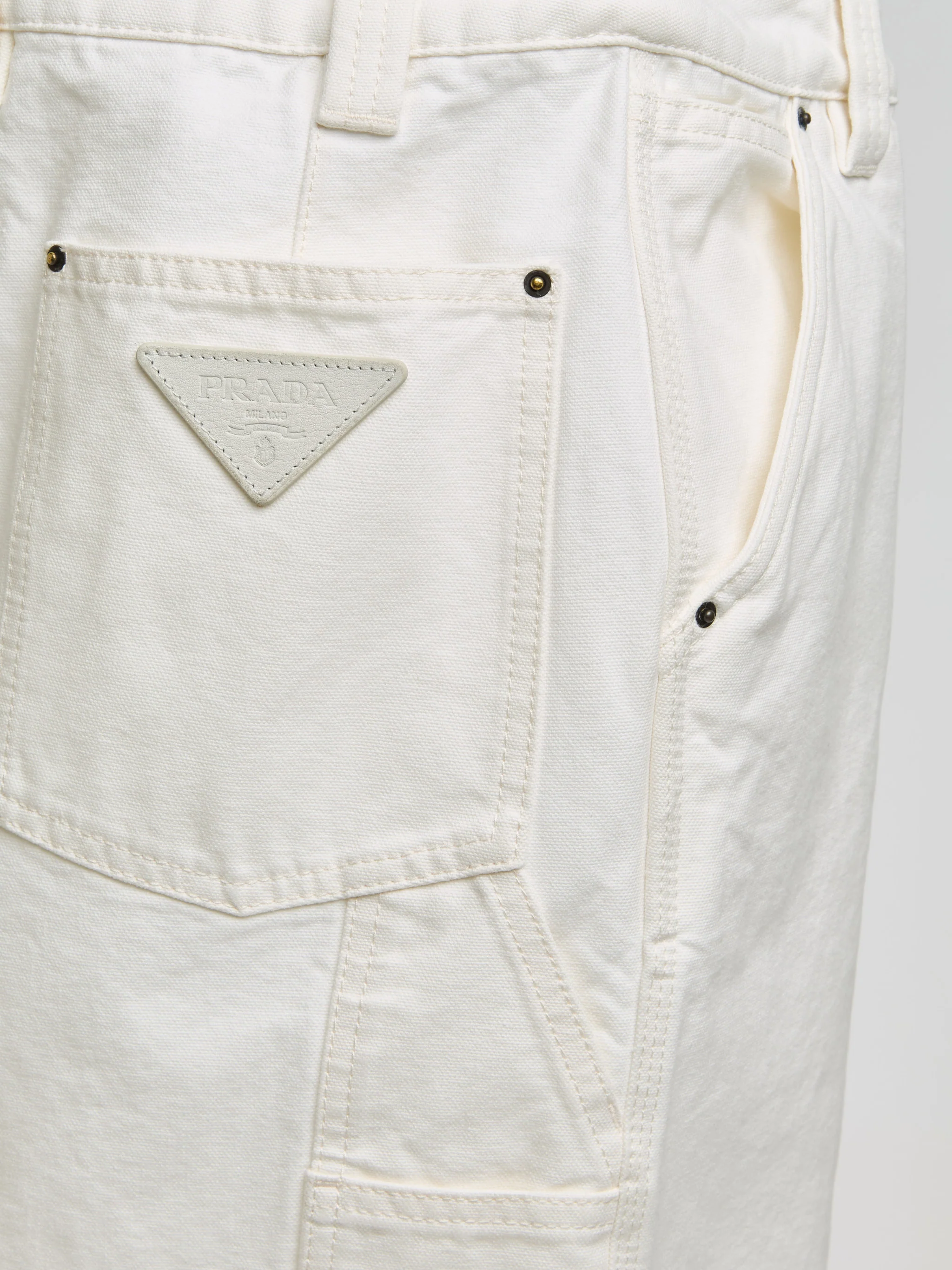 Pencil Skirt Made of Old Canvas in White - Image 3