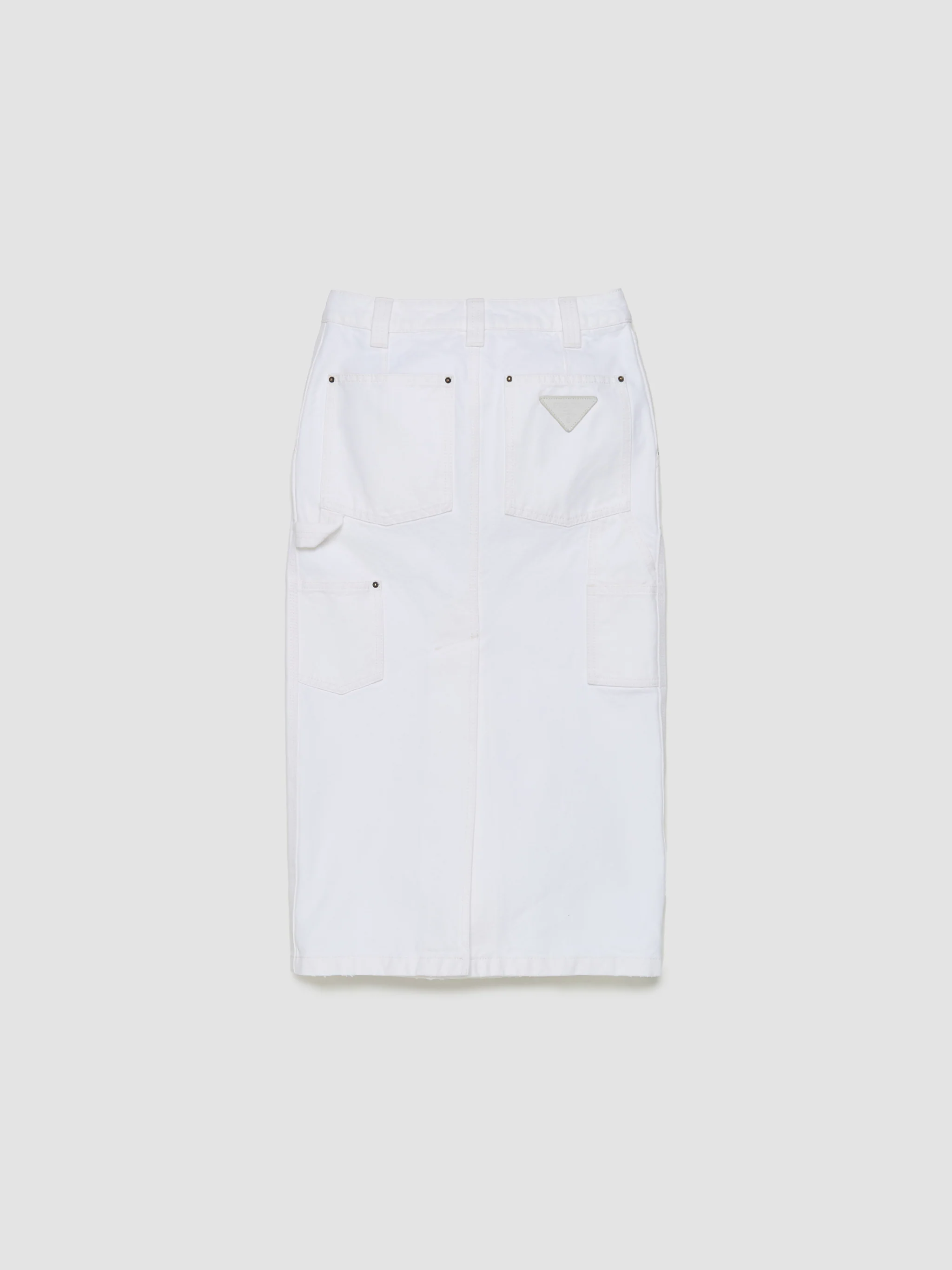 Pencil Skirt Made of Old Canvas in White - Image 4