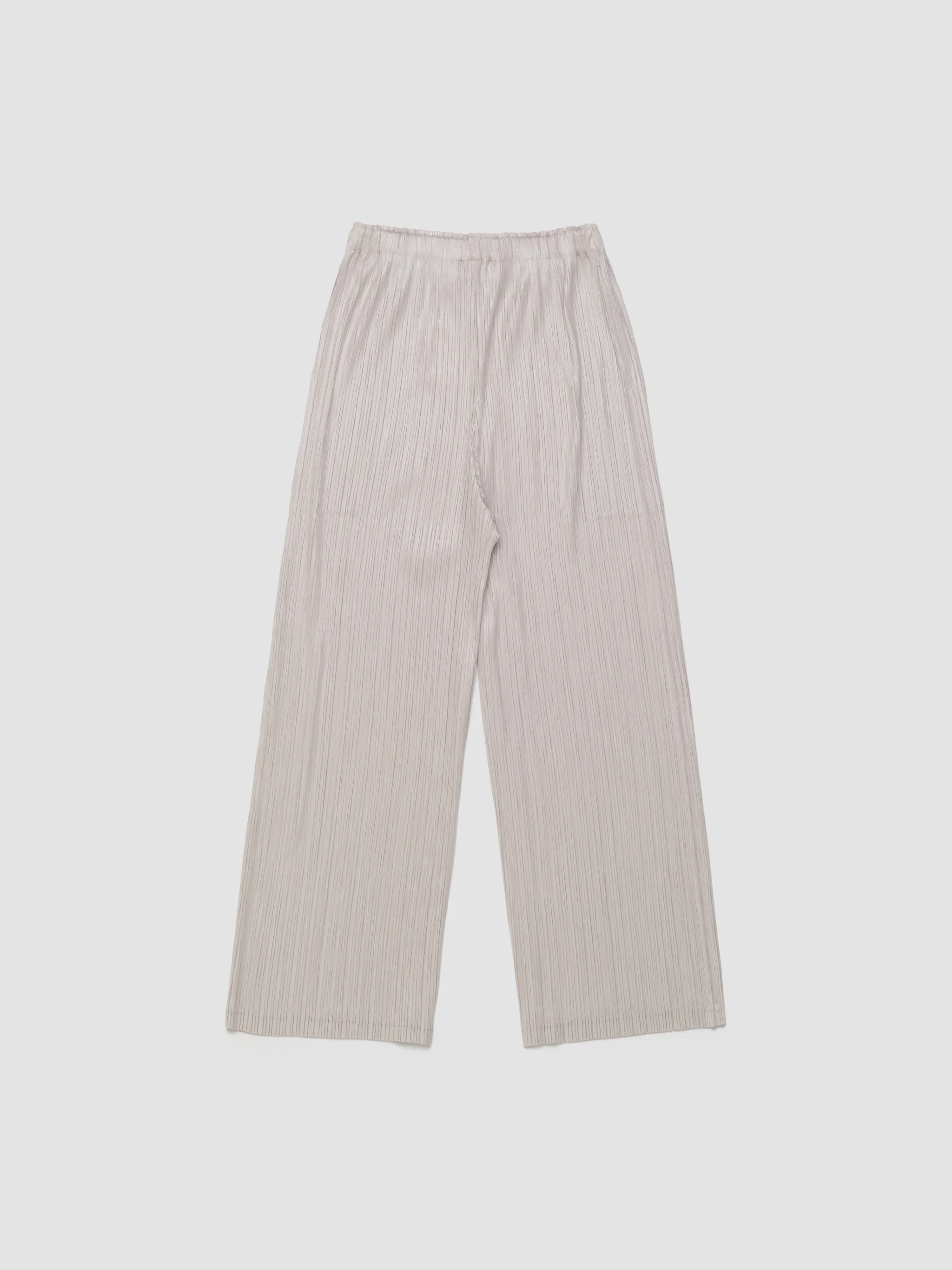 Pleated Cropped Trousers in Light Beige - Image 4