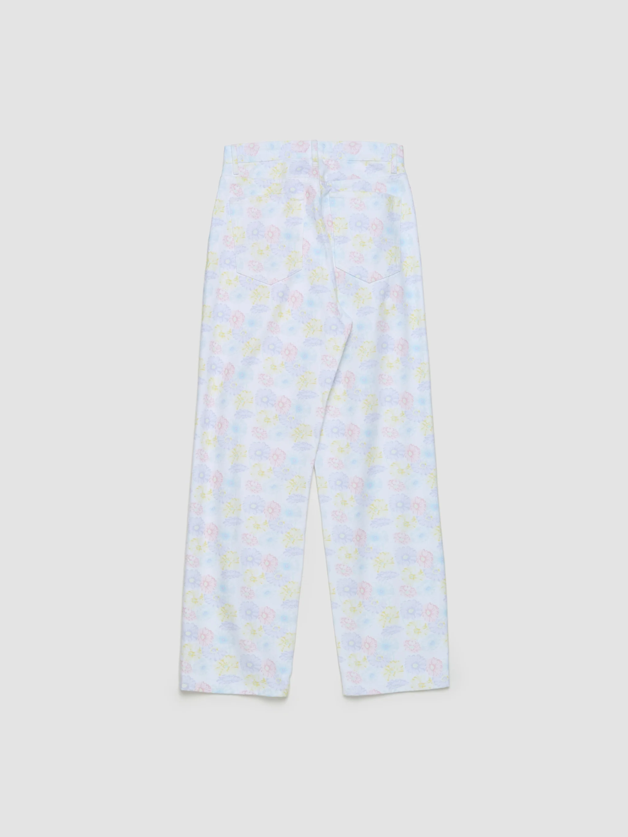 Pleated Jeans in Floral - Image 4