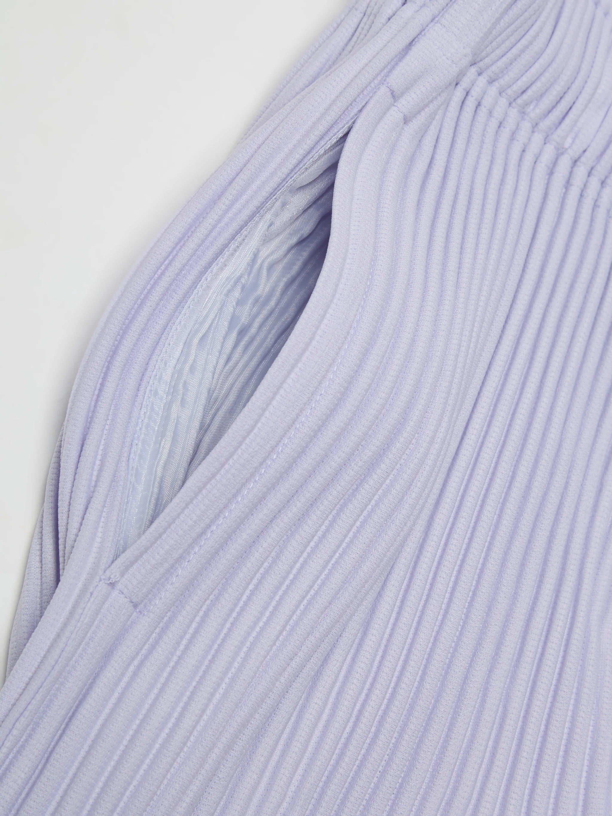 Pleated Shorts in Soft Lavender - Image 3