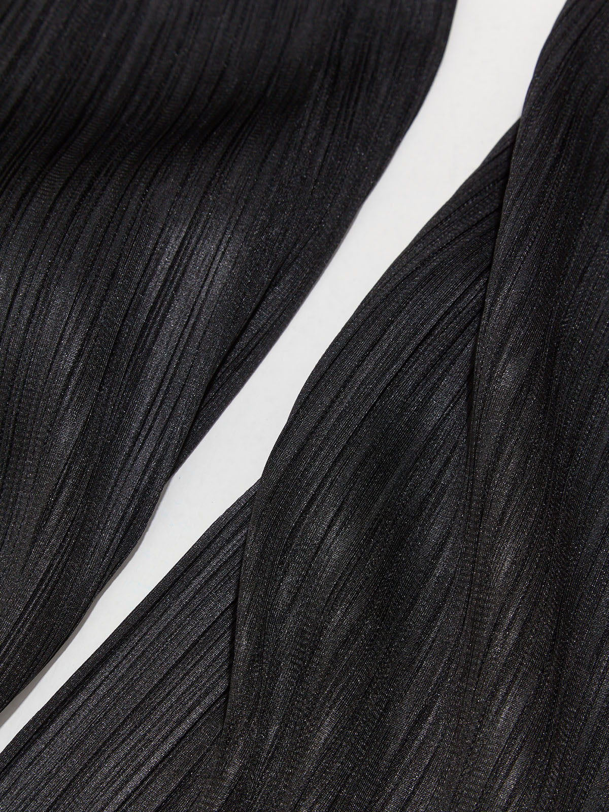 Pleated Tapered Leg Trousers in Black - Image 3