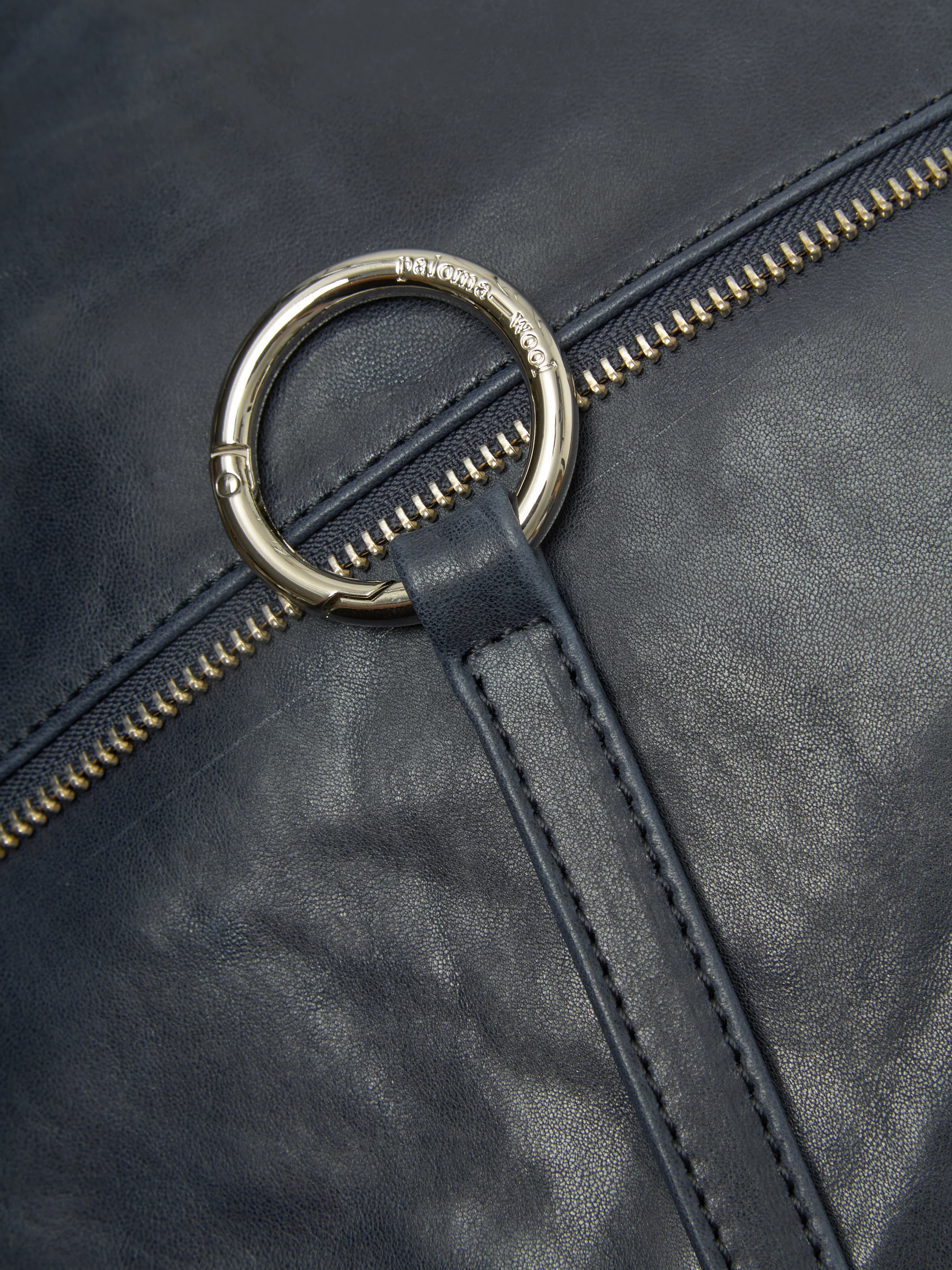 Riba Zip Bag in Greyish Blue - Image 3