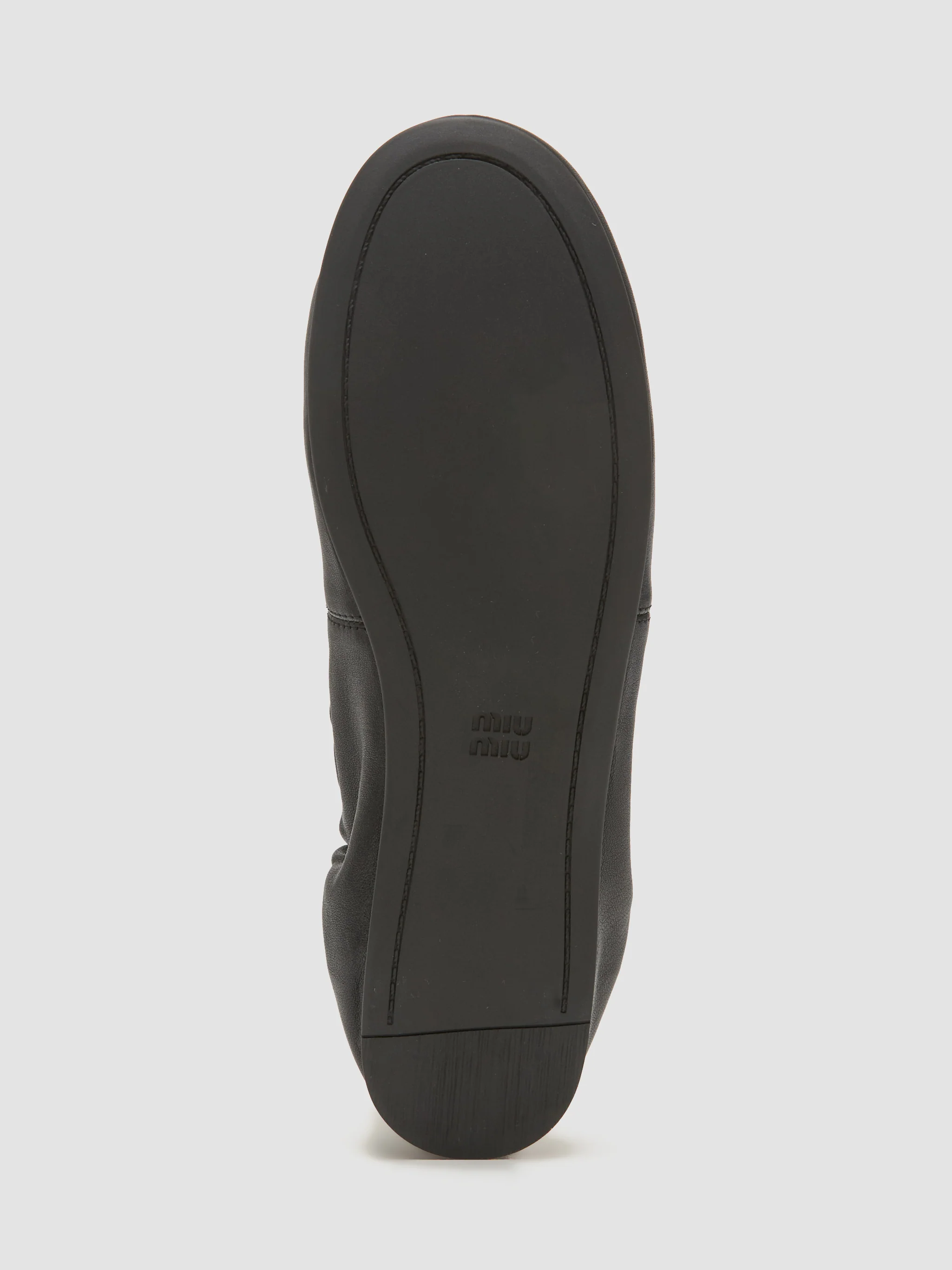 Ruches Nappa Leather Ballerinas in Black - Image 6