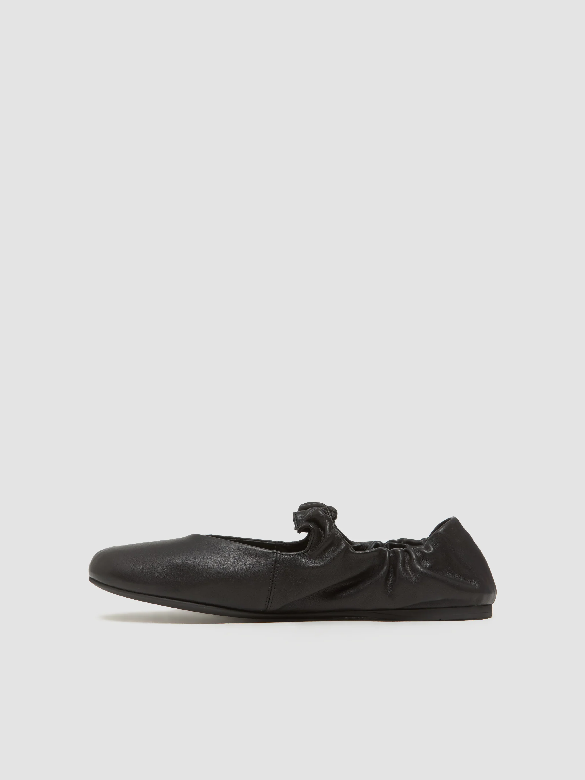 Ruches Nappa Leather Ballerinas in Black - Image 7