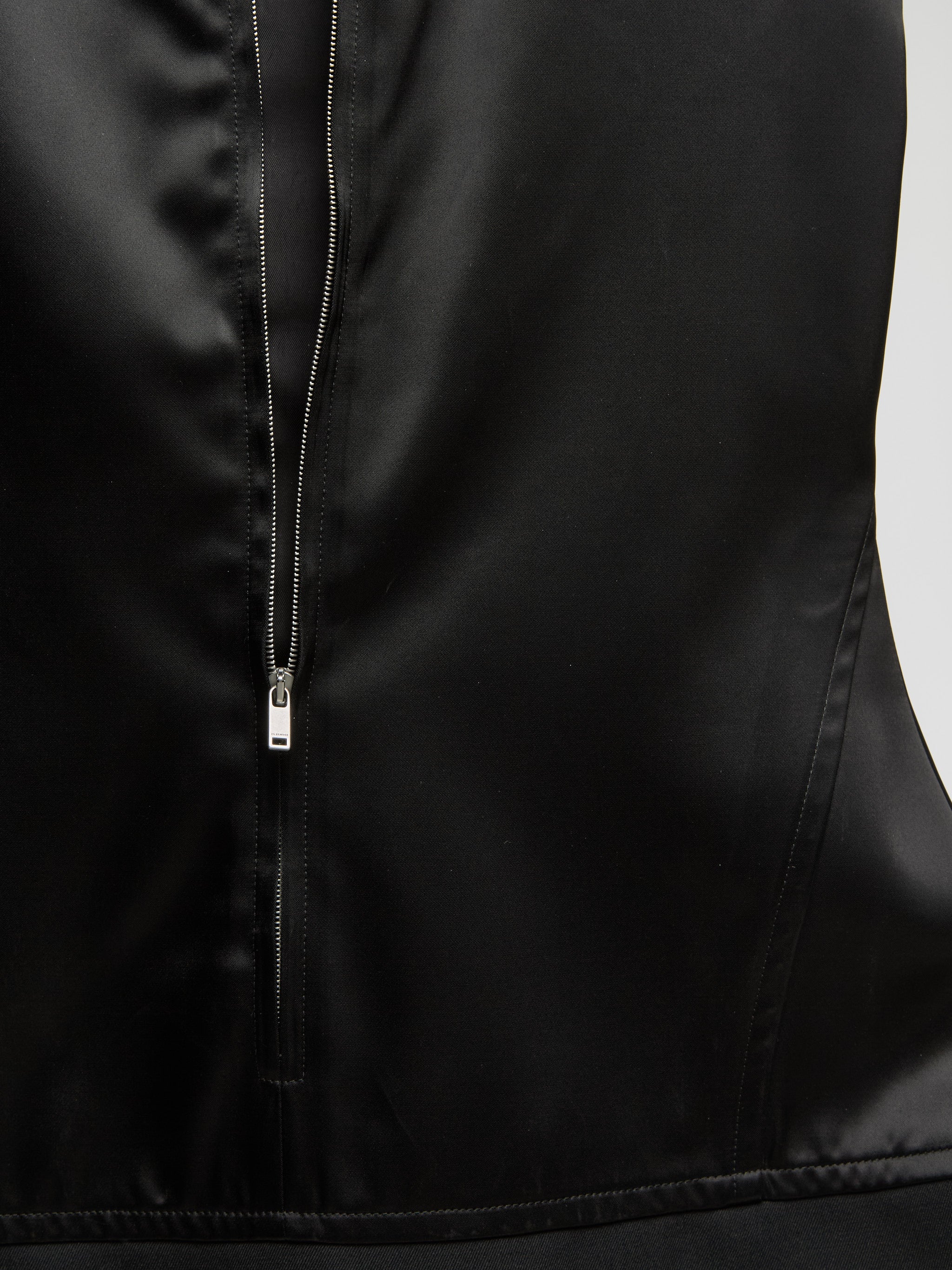 Satin Dress in Black - Image 3