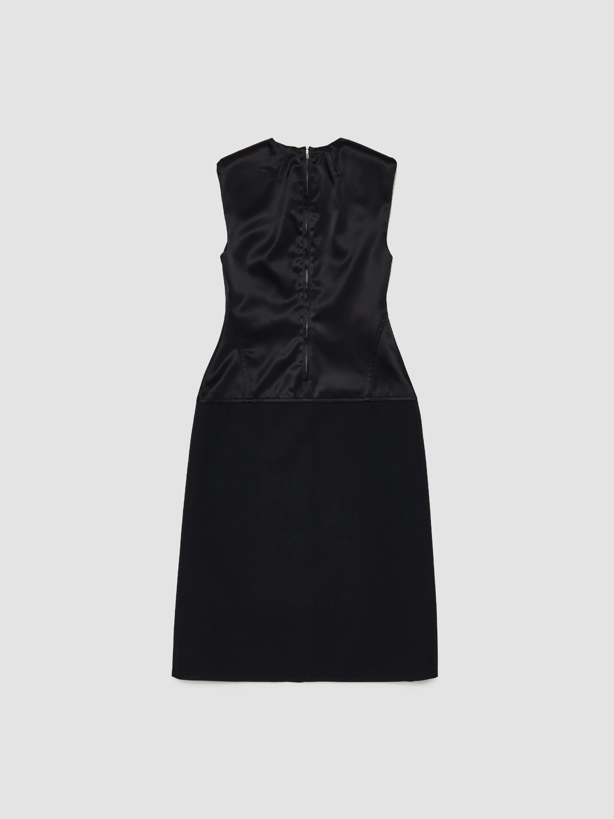 Satin Dress in Black - Image 4