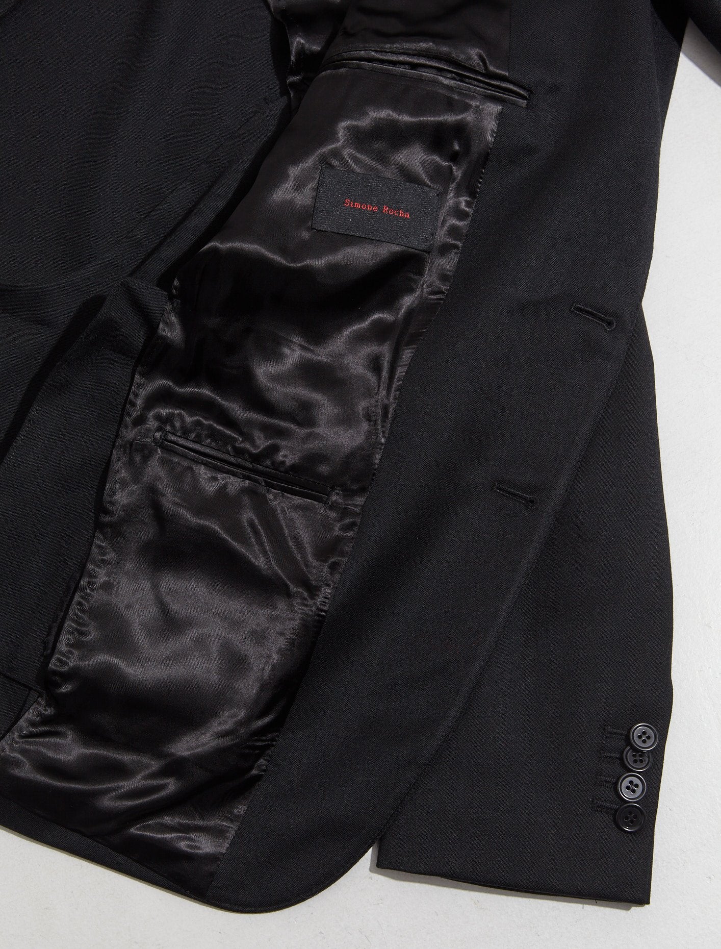 Scarf Insert Classic Blazer in Black - Image 5