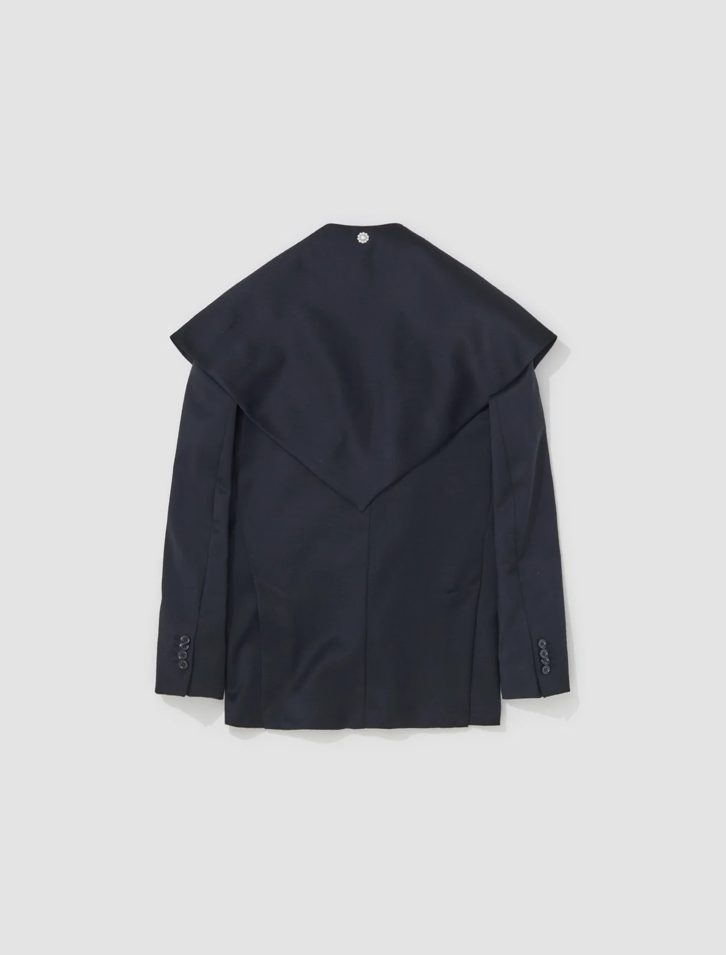 Scarf Insert Classic Blazer in Black - Image 8