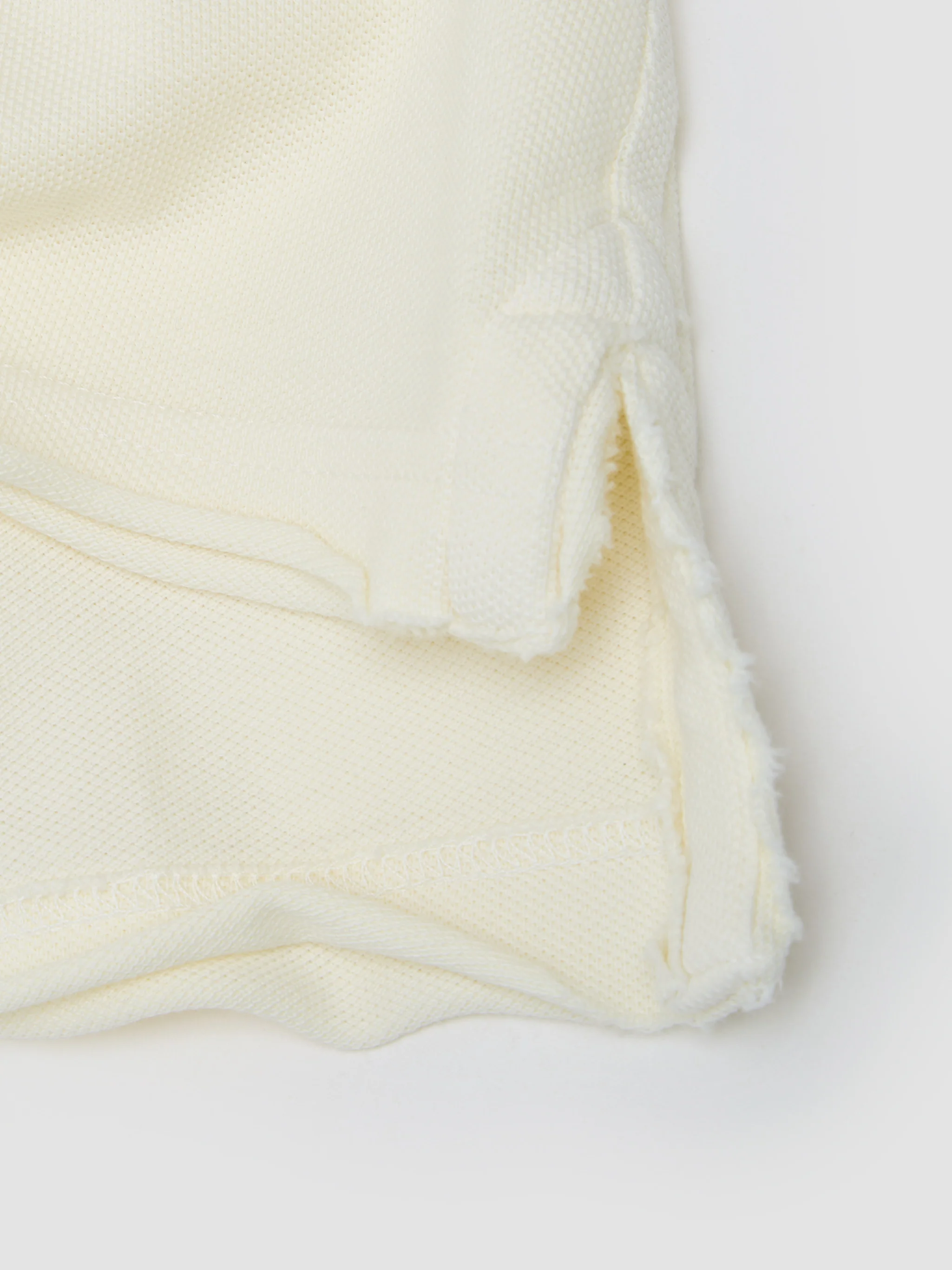 Script Polo Knitted T-Shirt in Dirty White - Image 3