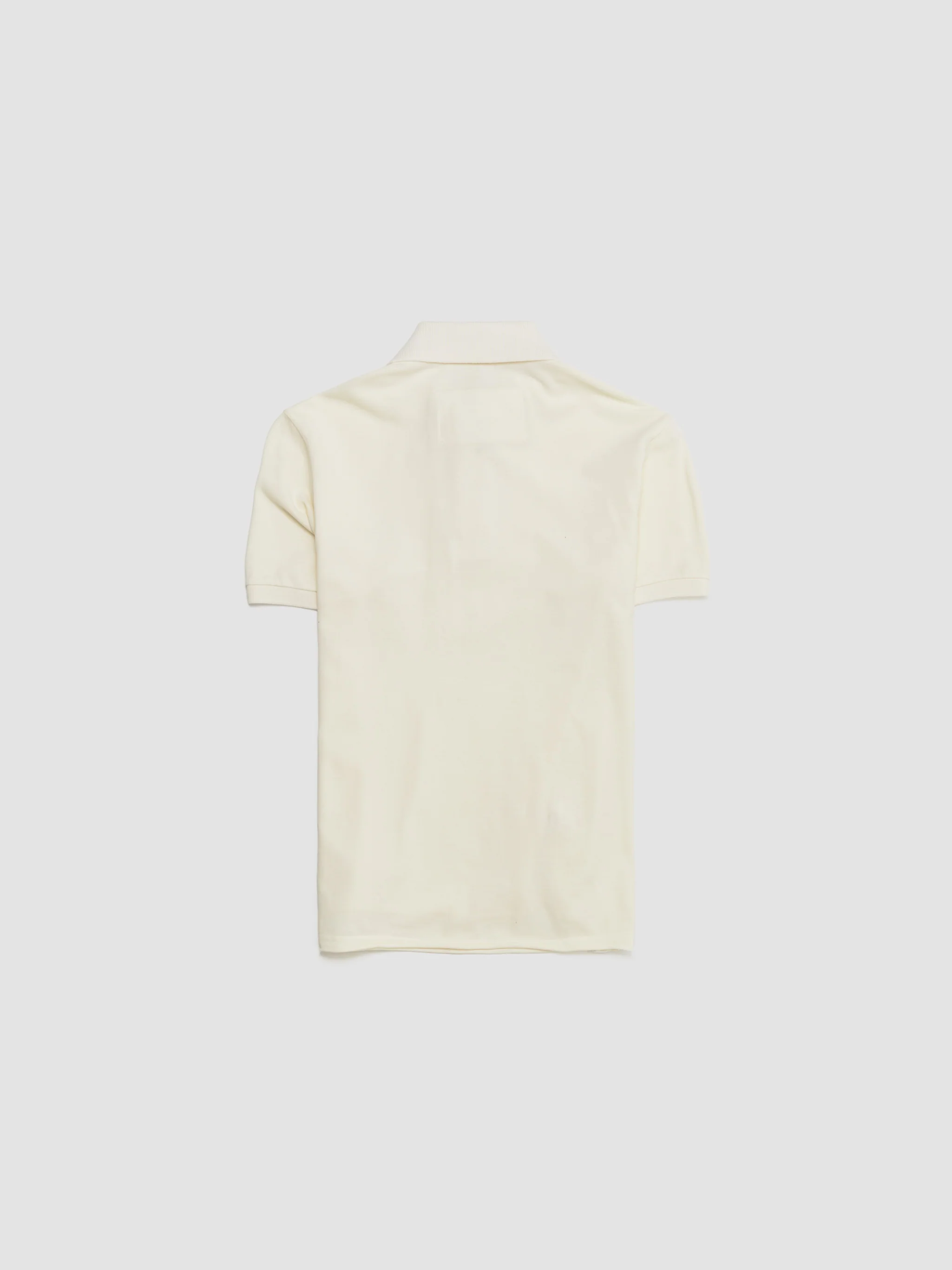 Script Polo Knitted T-Shirt in Dirty White - Image 4