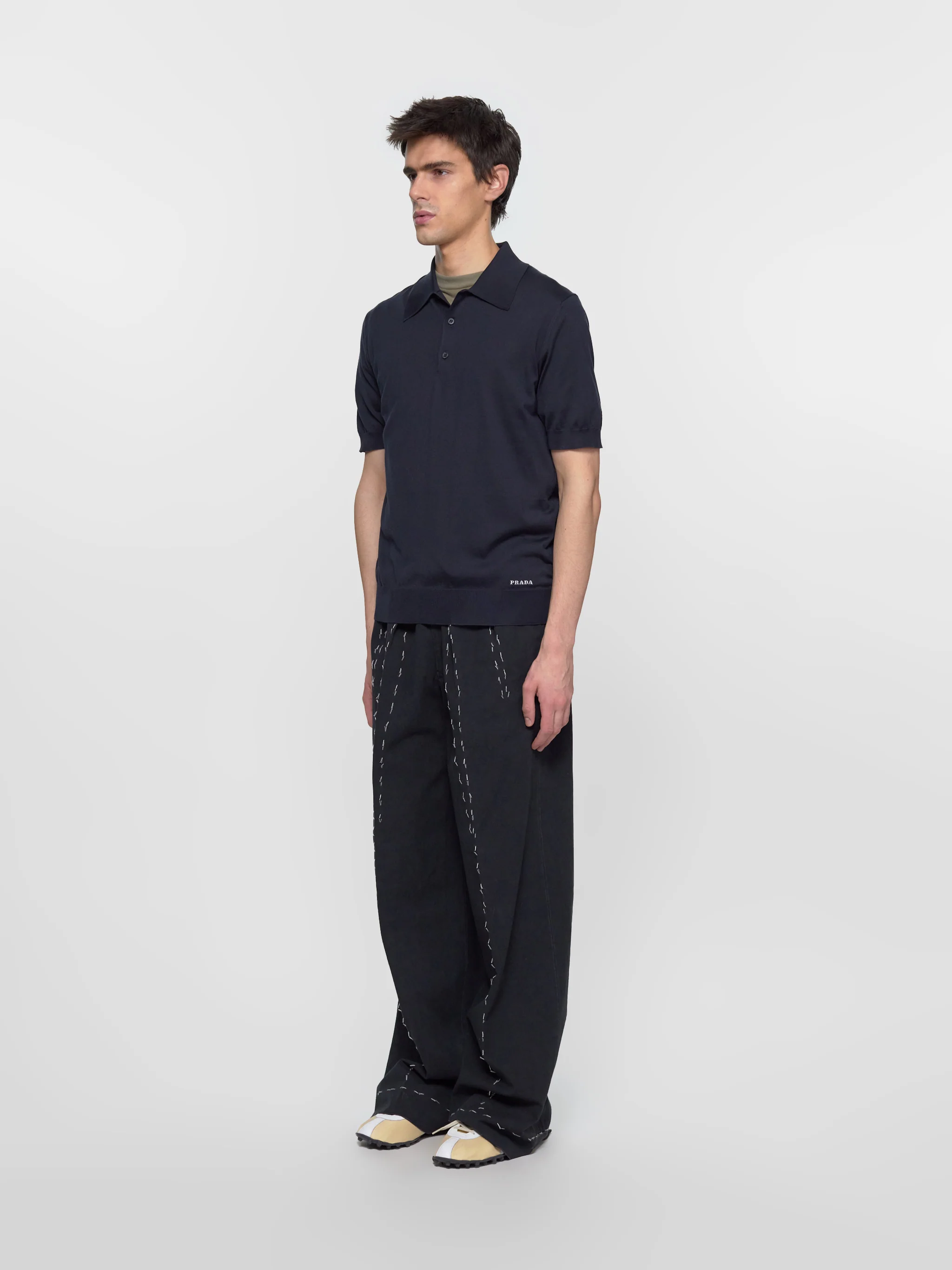 Silk Polo in Blue - Image 4